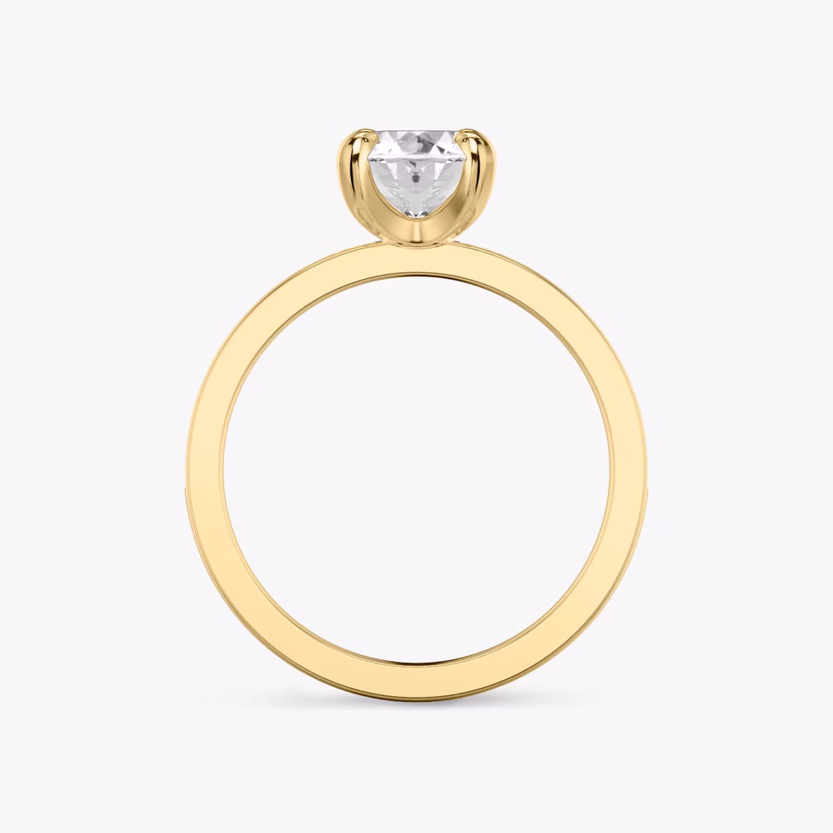 The Devotion | Oval | 18k | Yellow Gold | bandAccent: Pavé | bandStoneShape: Round Brilliant | bandStoneStyle: large | diamondOrientation: vertical | caratWeight: other