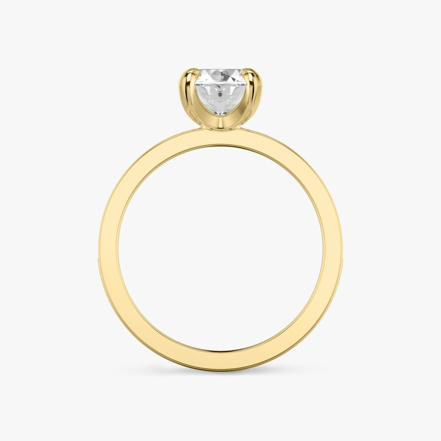 Devotion | Oval | 18k | Gelbgold | bandAccent: Mit Pavé-Besatz | bandStoneShape: Rund | bandStoneStyle: large | diamondOrientation: vertical | caratWeight: other