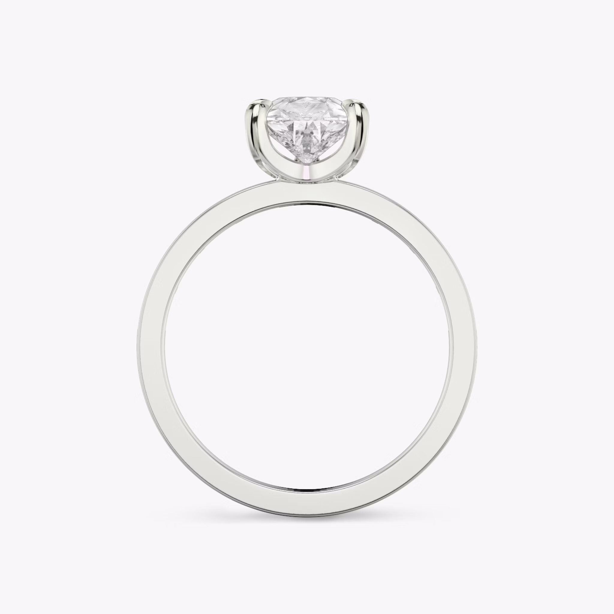 Anillo de compromiso Devotion | Pera | Platino | bandAccent: Pavé | bandStoneShape: Baguette | bandStoneStyle: original | diamondOrientation: vertical | caratWeight: other