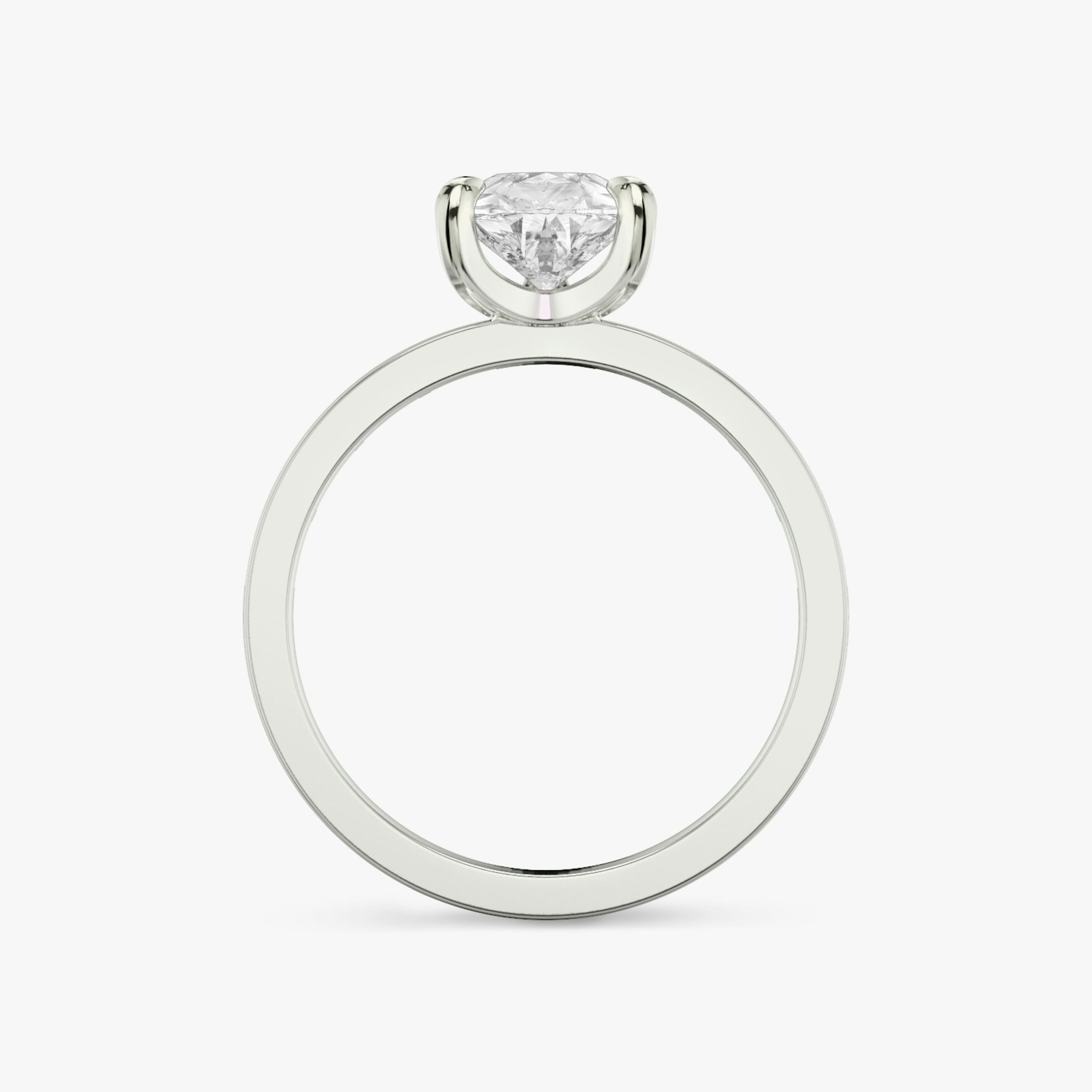 Anillo de compromiso Devotion | Pera | Platino | bandAccent: Pavé | bandStoneShape: Baguette | bandStoneStyle: original | diamondOrientation: vertical | caratWeight: other