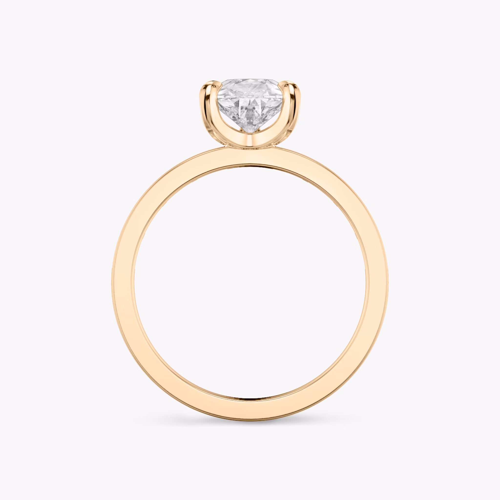 The Devotion | Pear | 14k | Rose Gold | bandAccent: Pavé | bandStoneShape: Baguette | bandStoneStyle: original | diamondOrientation: vertical | caratWeight: other