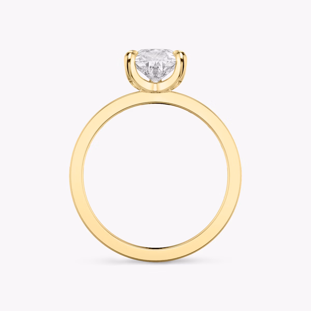 The Devotion | Pear | 18k | Yellow Gold | bandAccent: Pavé | bandStoneShape: Baguette | bandStoneStyle: original | diamondOrientation: vertical | caratWeight: other