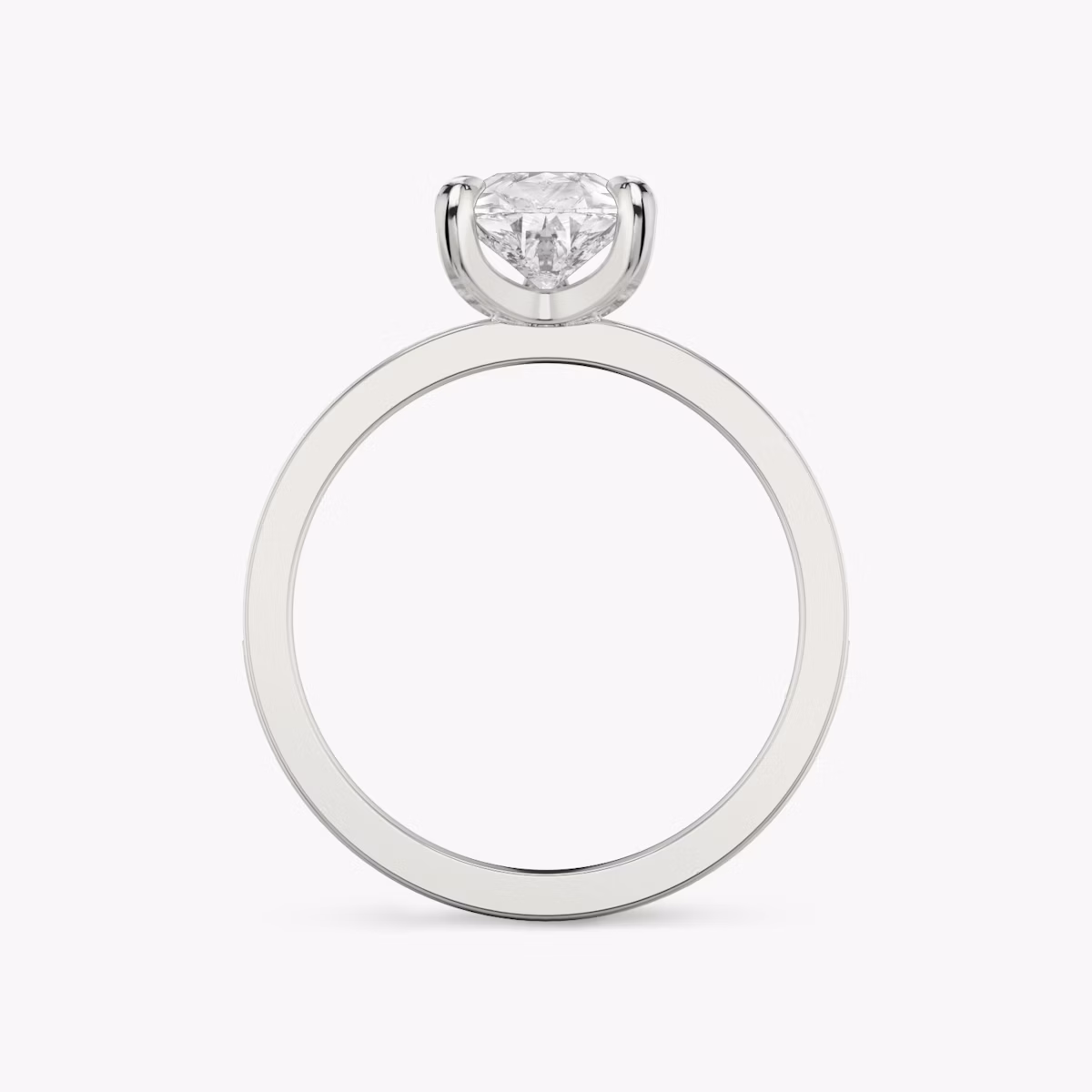The Devotion | Pear | 18k | White Gold | bandAccent: Pavé | bandStoneShape: Round Brilliant | bandStoneStyle: large | diamondOrientation: vertical | caratWeight: other