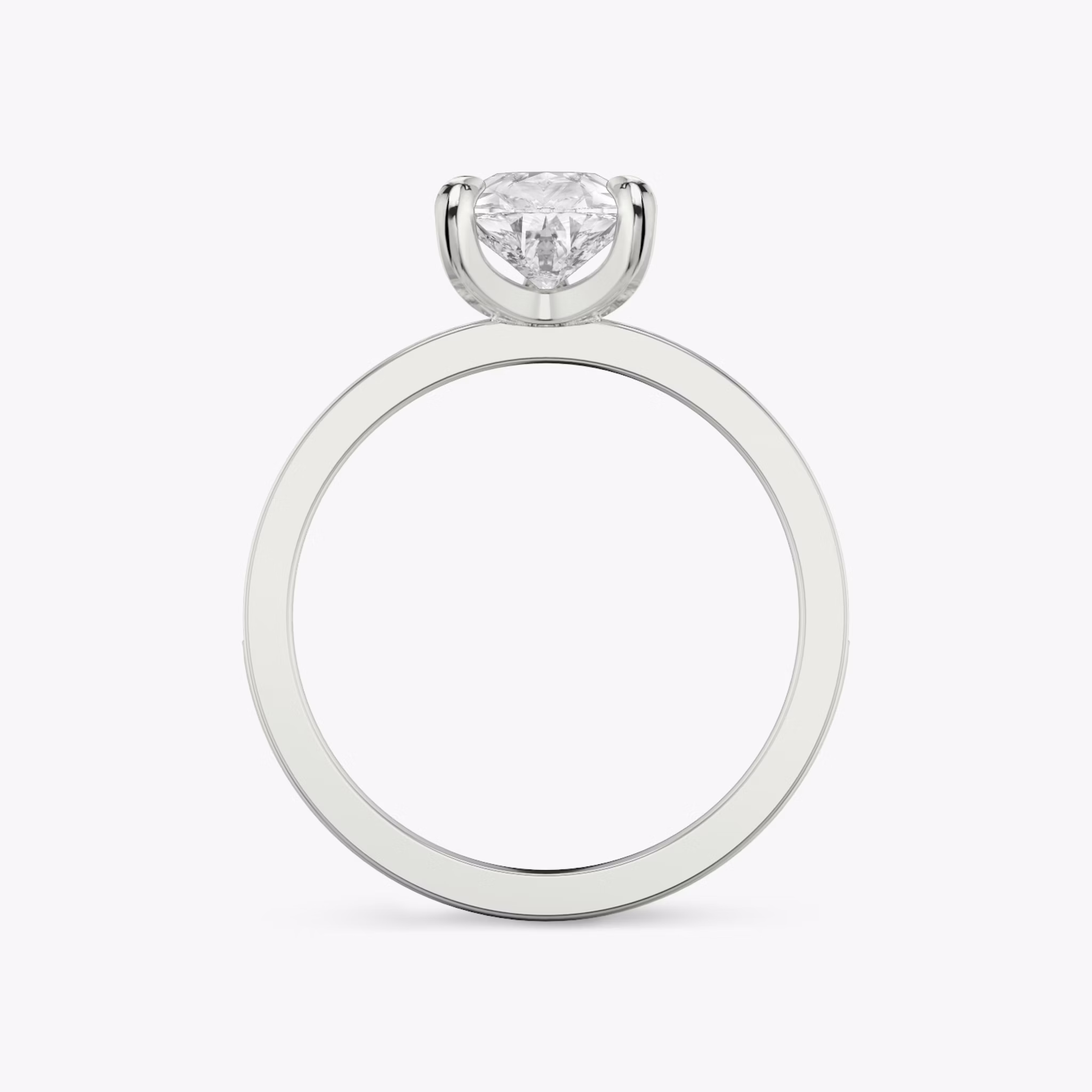 The Devotion | Pear | 18k | White Gold | bandAccent: Pavé | bandStoneShape: Round Brilliant | bandStoneStyle: large | diamondOrientation: vertical | caratWeight: other
