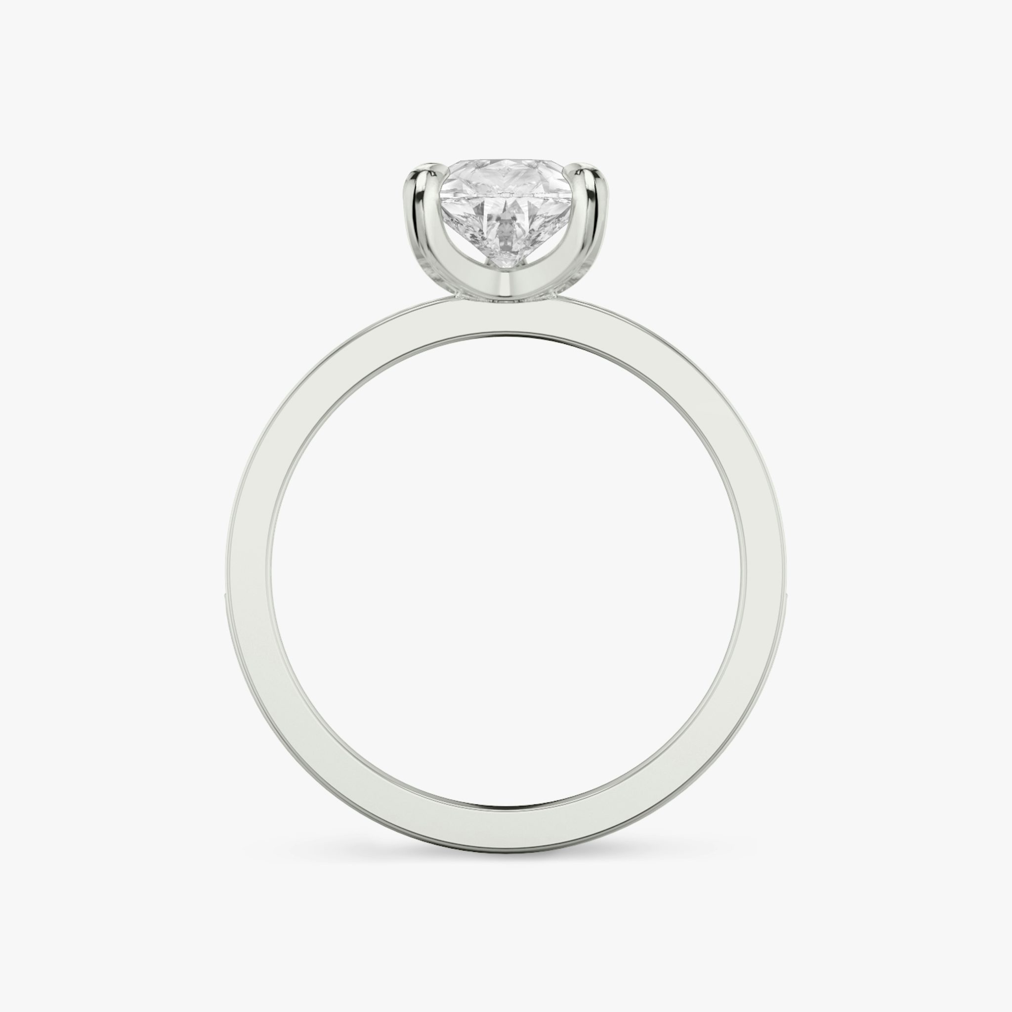 The Devotion | Pear | 18k | White Gold | bandAccent: Pavé | bandStoneShape: Round Brilliant | bandStoneStyle: large | diamondOrientation: vertical | caratWeight: other