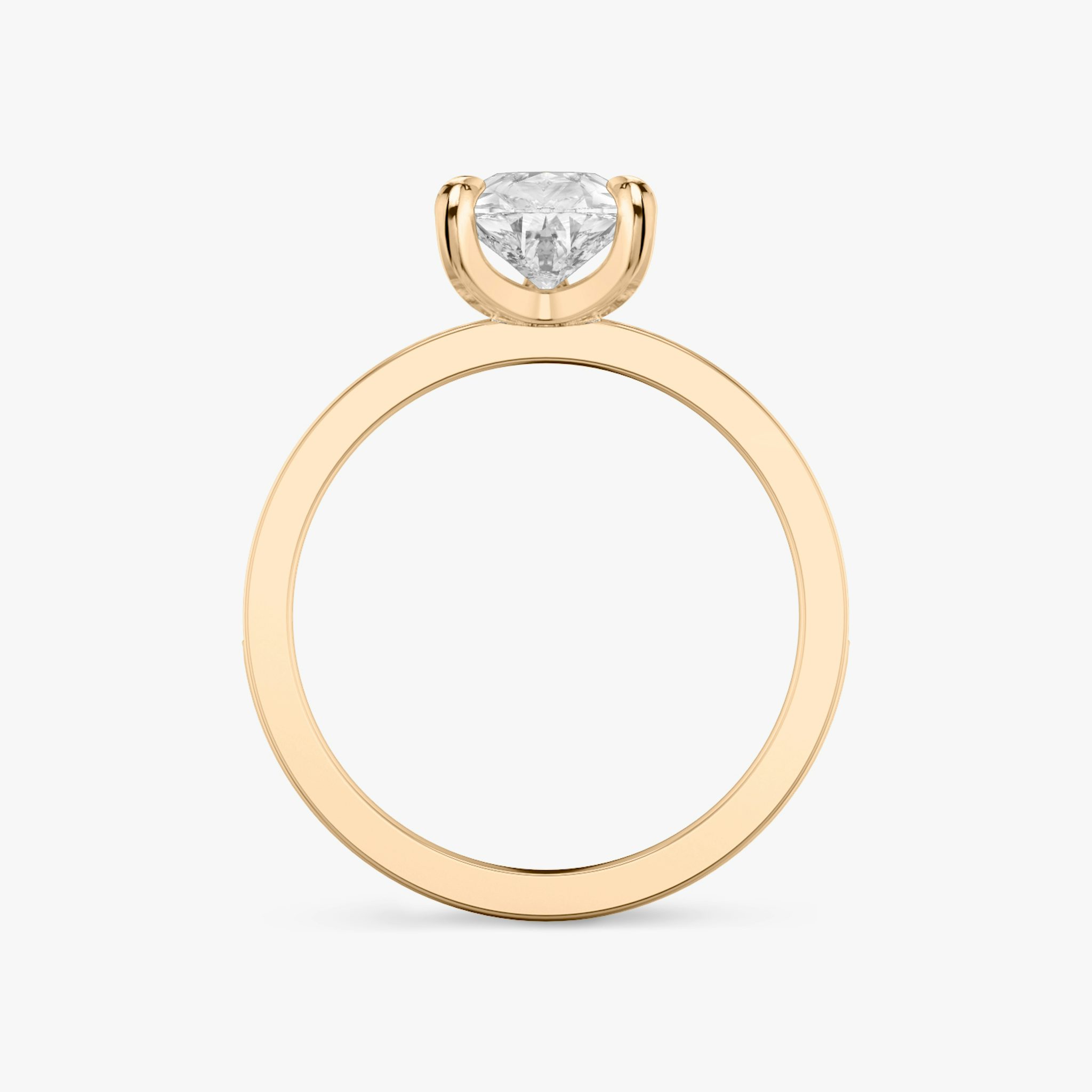 The Devotion | Pear | 14k | Rose Gold | bandAccent: Pavé | bandStoneShape: Round Brilliant | bandStoneStyle: large | diamondOrientation: vertical | caratWeight: other