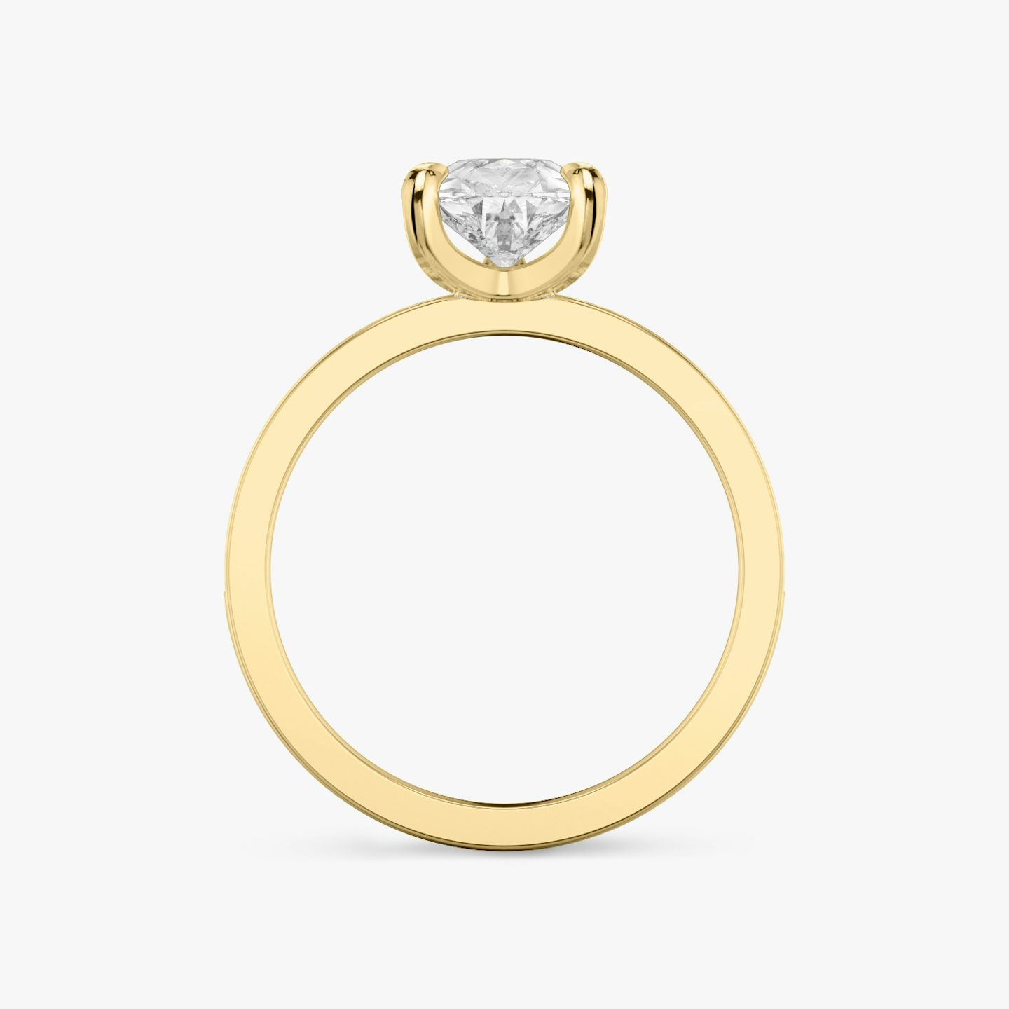 The Devotion | Pear | 18k | Yellow Gold | bandAccent: Pavé | bandStoneShape: Round Brilliant | bandStoneStyle: large | diamondOrientation: vertical | caratWeight: other