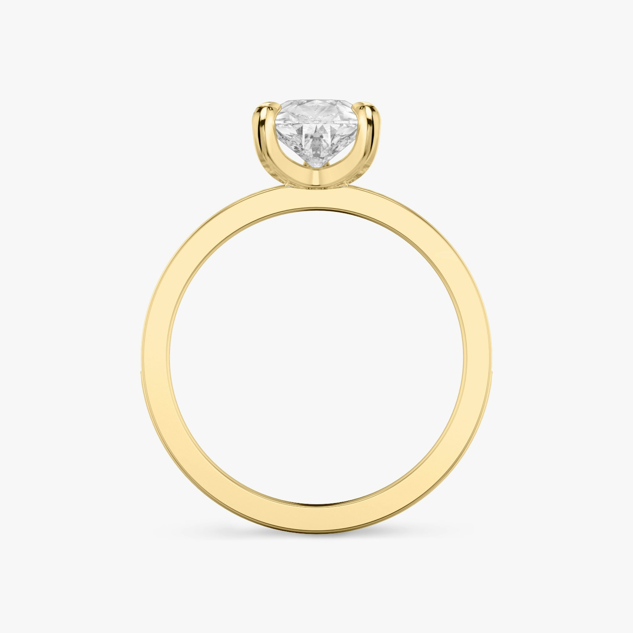 The Devotion | Pear | 18k | Yellow Gold | bandAccent: Pavé | bandStoneShape: Round Brilliant | bandStoneStyle: large | diamondOrientation: vertical | caratWeight: other