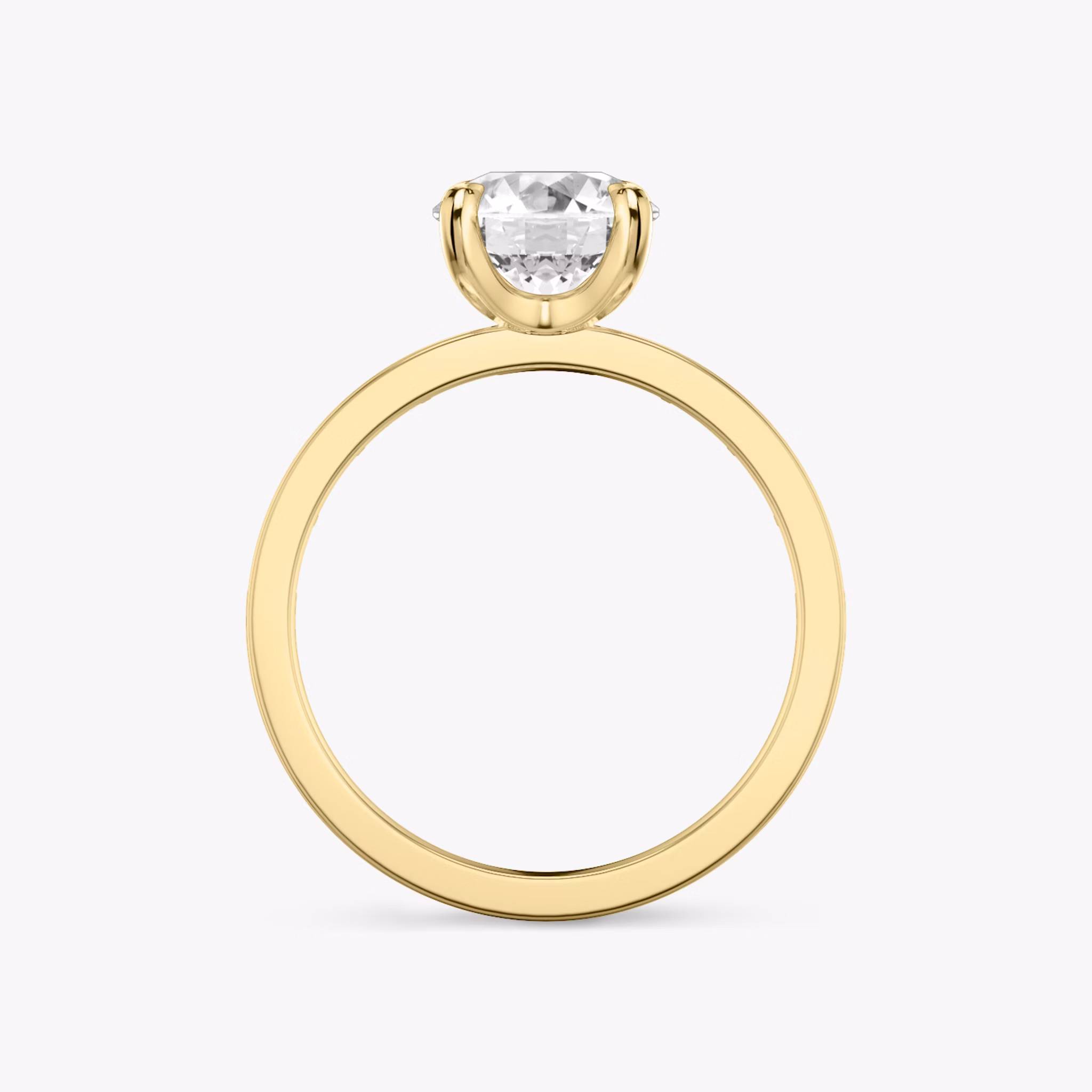 Anillo de compromiso Devotion | Brillante | 18k | Oro amarillo | bandAccent: Pavé | bandStoneShape: Baguette | bandStoneStyle: original | caratWeight: other | diamondOrientation: vertical