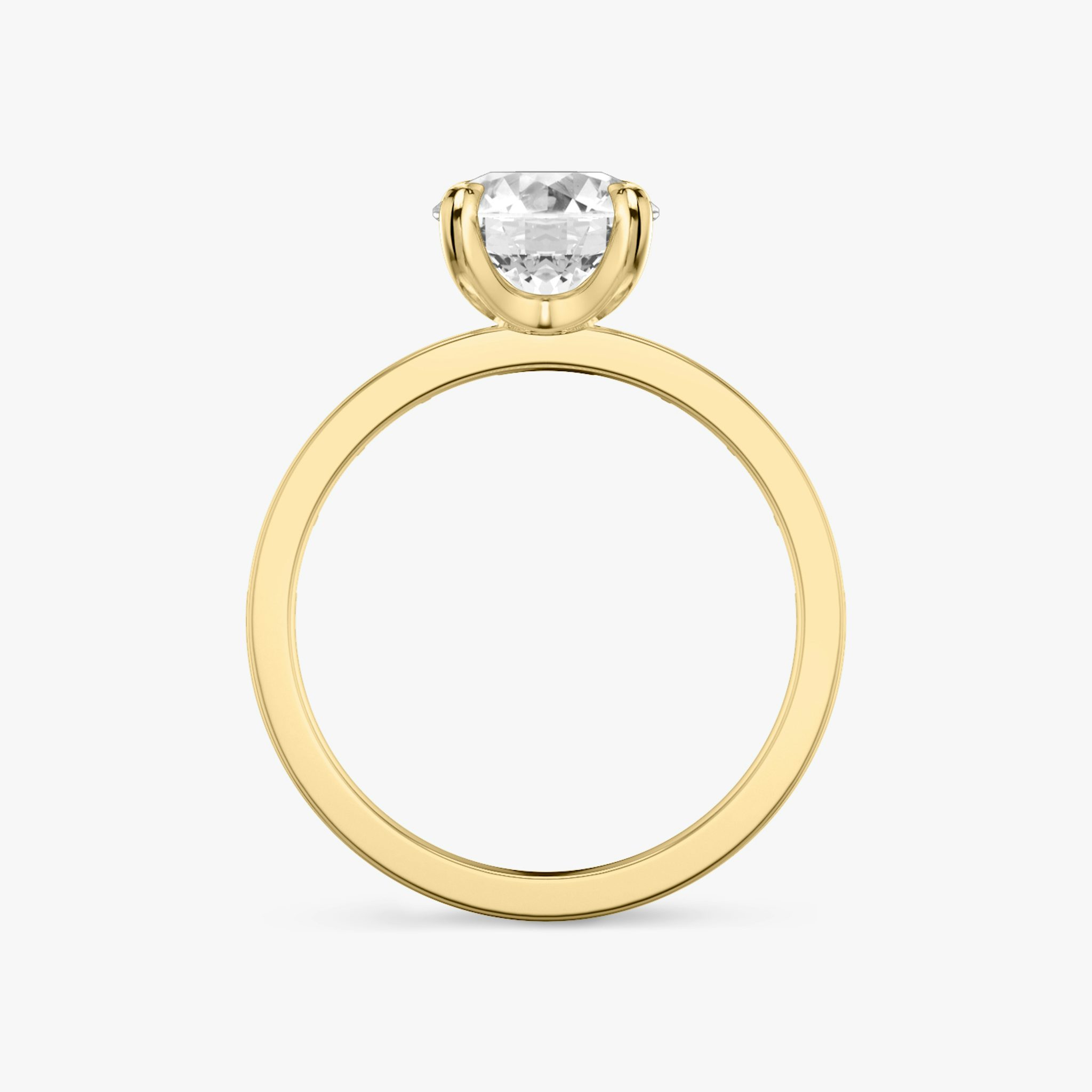Anillo de compromiso Devotion | Brillante | 18k | Oro amarillo | bandAccent: Pavé | bandStoneShape: Baguette | bandStoneStyle: original | caratWeight: other | diamondOrientation: vertical