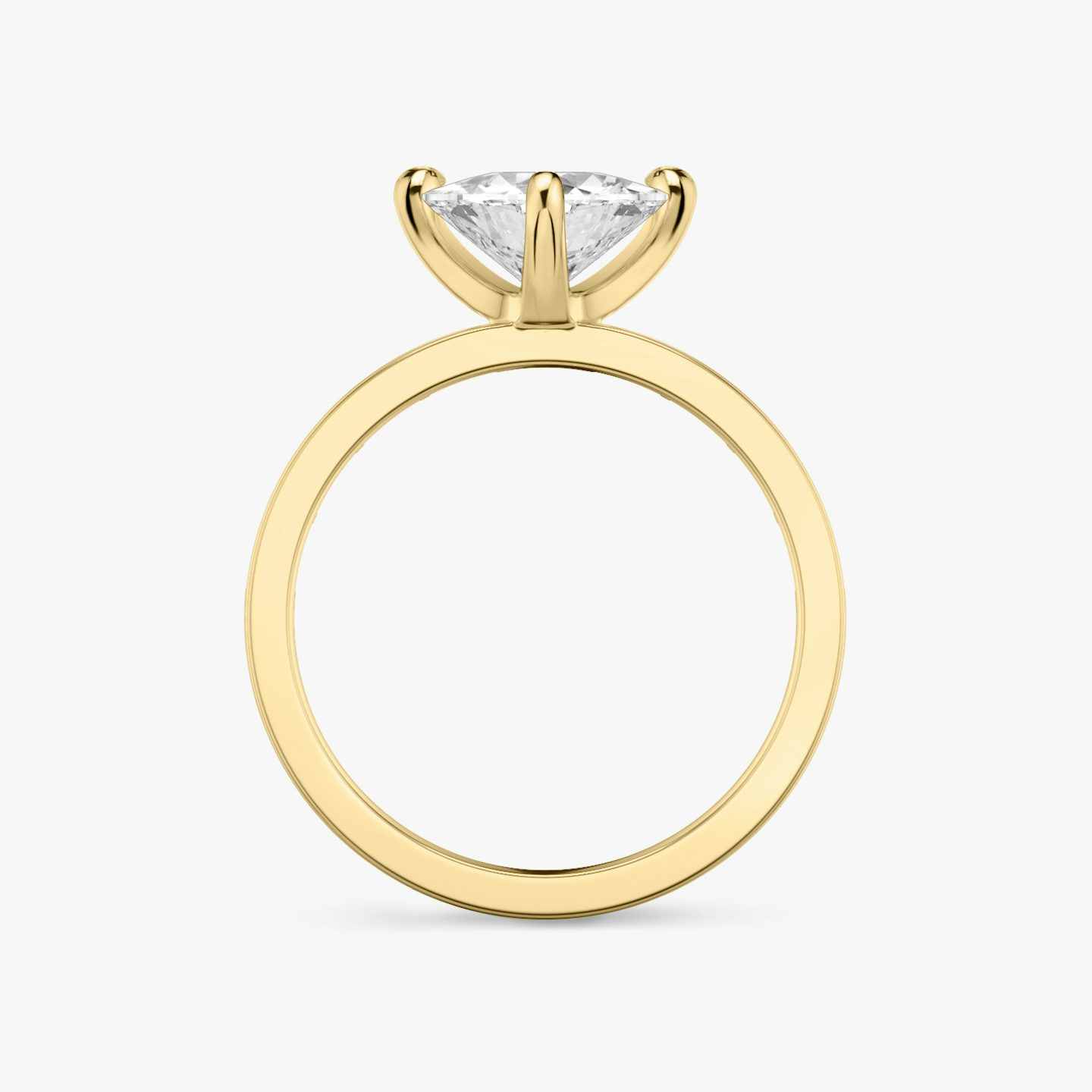 Devotion | Trillant | 18k | Gelbgold | bandAccent: Mit Pavé-Besatz | bandStoneShape: Baguette | bandStoneStyle: original | diamondOrientation: vertical | caratWeight: other