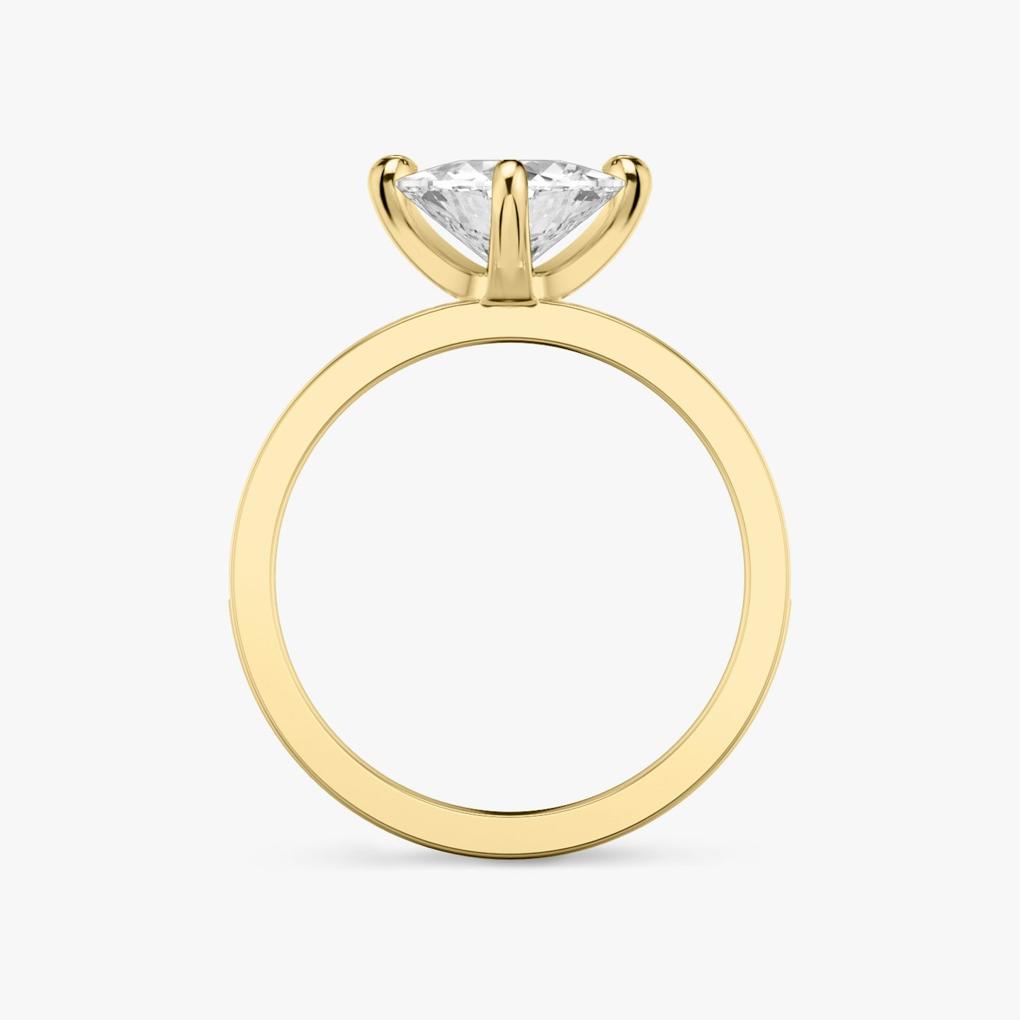 The Devotion | Trillion | 18k | Yellow Gold | bandAccent: Pavé | bandStoneShape: Round Brilliant | bandStoneStyle: large | diamondOrientation: vertical | caratWeight: other