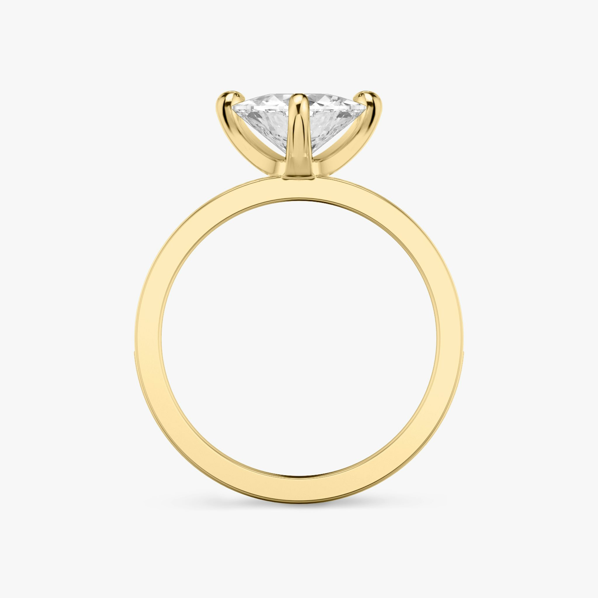 The Devotion | Trillion | 18k | Yellow Gold | bandAccent: Pavé | bandStoneShape: Round Brilliant | bandStoneStyle: large | diamondOrientation: vertical | caratWeight: other