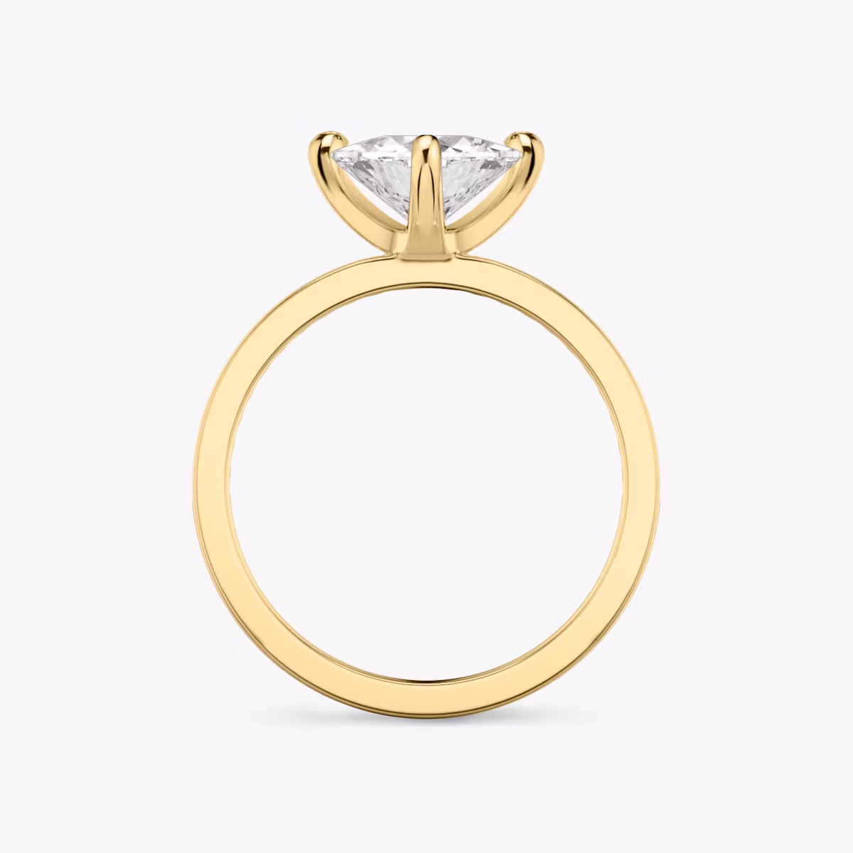 The Devotion | Trillion | 18k | Yellow Gold | bandAccent: Pavé | bandStoneShape: Round Brilliant | bandStoneStyle: original | diamondOrientation: vertical | caratWeight: other