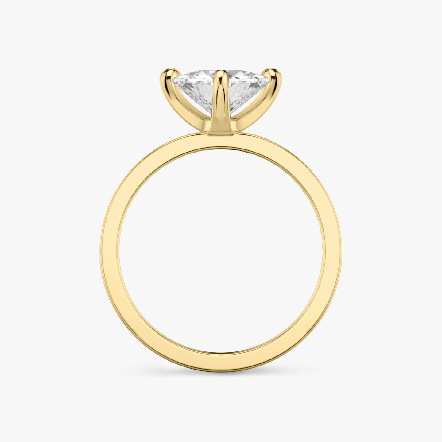 The Devotion | Trillion | 18k | Yellow Gold | bandAccent: Pavé | bandStoneShape: Round Brilliant | bandStoneStyle: original | diamondOrientation: vertical | caratWeight: other