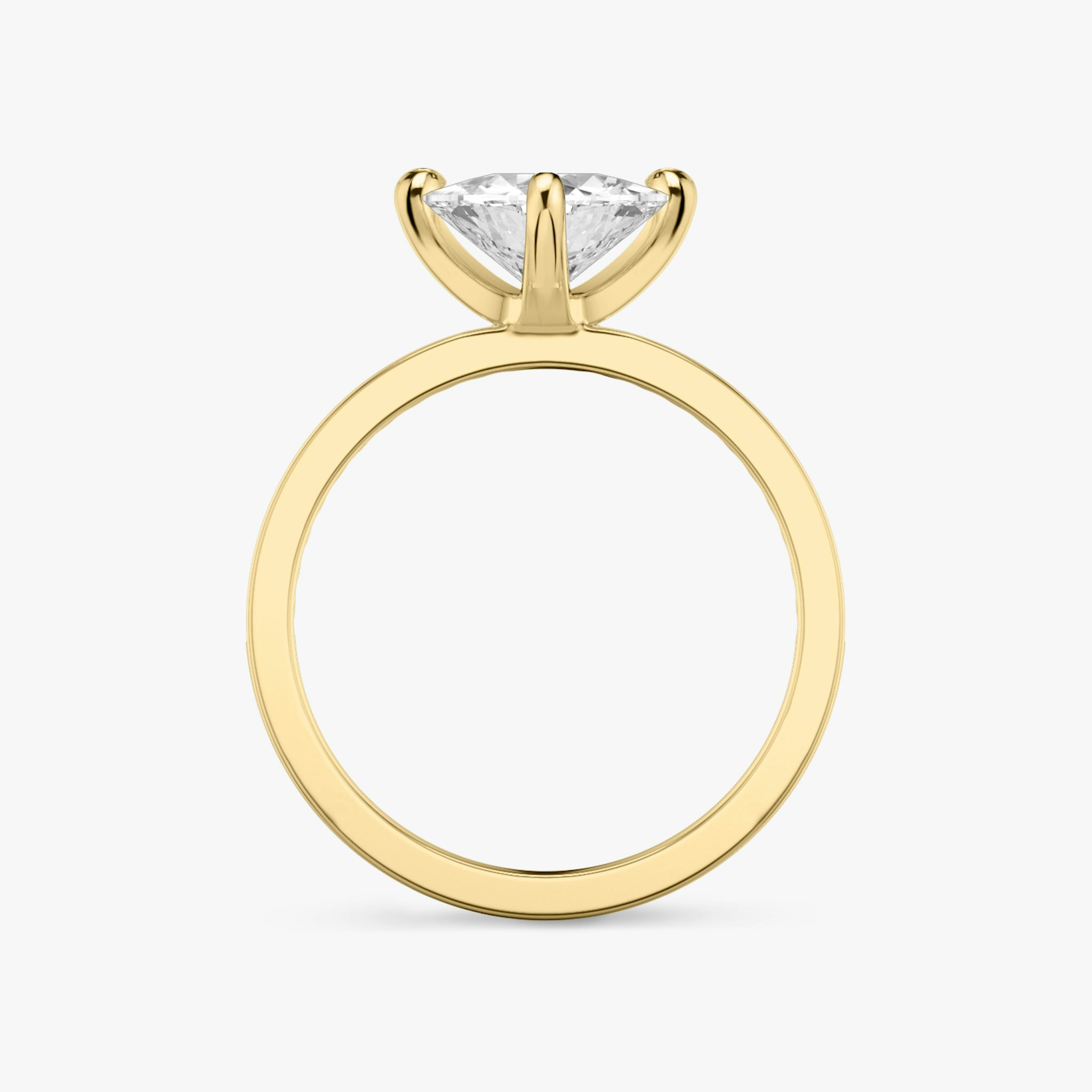 The Devotion | Trillion | 18k | Yellow Gold | bandAccent: Pavé | bandStoneShape: Round Brilliant | bandStoneStyle: original | diamondOrientation: vertical | caratWeight: other