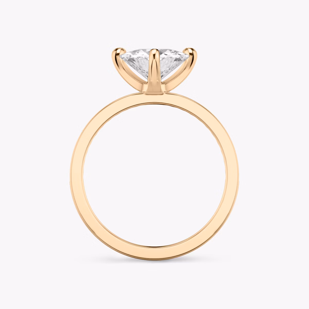 The Devotion | Trillion | 14k | Rose Gold | bandAccent: Pavé | bandStoneShape: Round Brilliant | bandStoneStyle: original | diamondOrientation: vertical | caratWeight: other