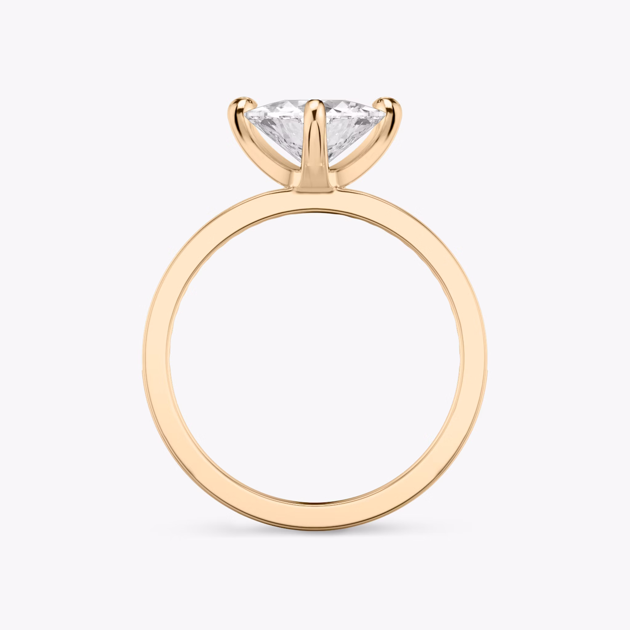 The Devotion | Trillion | 14k | Rose Gold | bandAccent: Pavé | bandStoneShape: Round Brilliant | bandStoneStyle: original | diamondOrientation: vertical | caratWeight: other