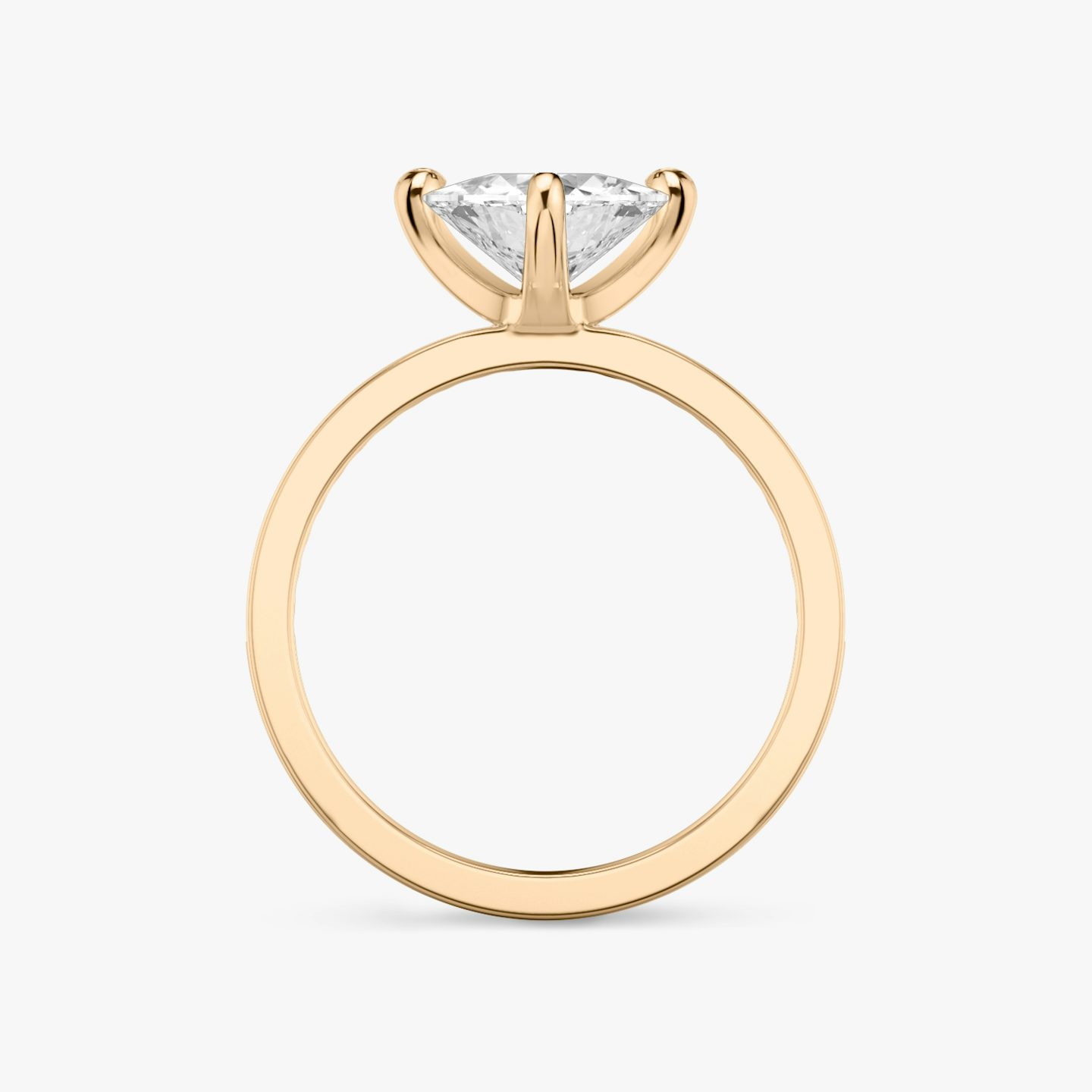 The Devotion | Trillion | 14k | Rose Gold | bandAccent: Pavé | bandStoneShape: Round Brilliant | bandStoneStyle: original | diamondOrientation: vertical | caratWeight: other