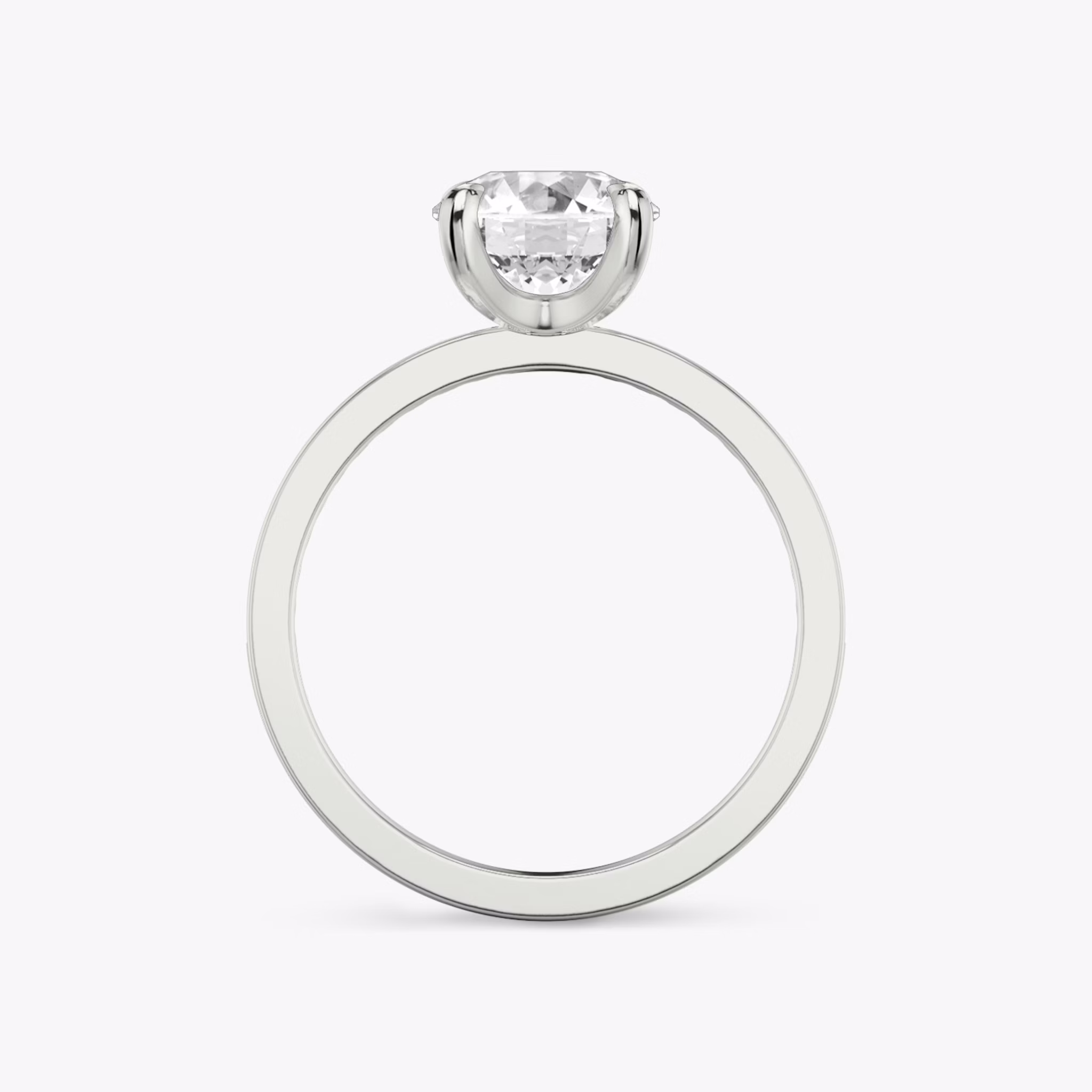 Anillo de compromiso Devotion | Brillante | 18k | Oro blanco | bandAccent: Pavé | bandStoneShape: Brillante | bandStoneStyle: original | caratWeight: other | diamondOrientation: vertical