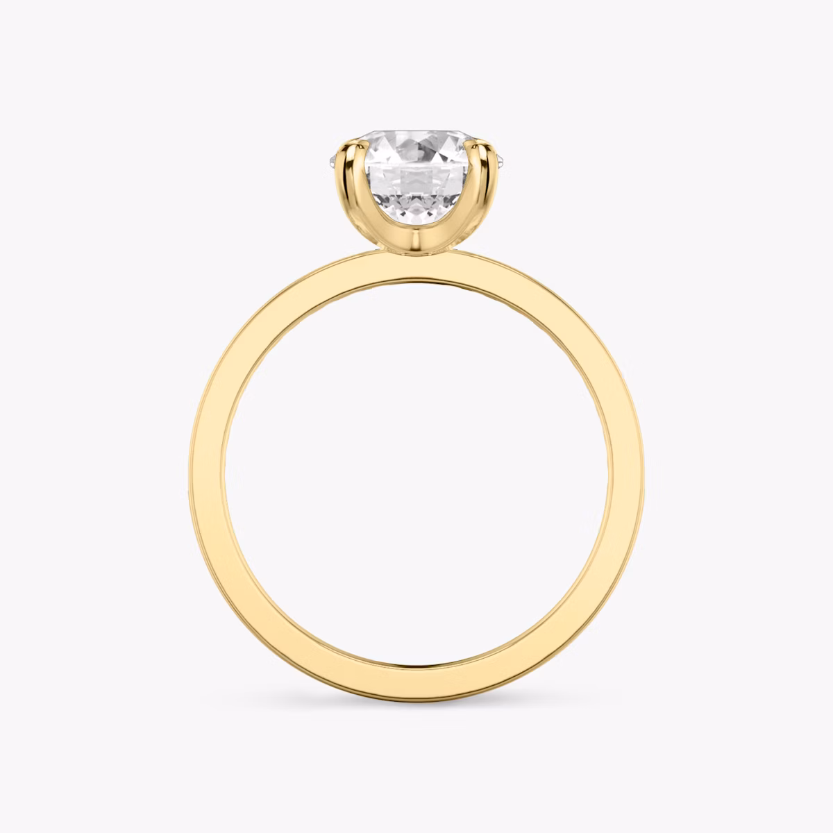 The Devotion | Round Brilliant | 18k | Yellow Gold | bandAccent: Pavé | bandStoneShape: Round Brilliant | bandStoneStyle: original | caratWeight: 1.0ct | diamondOrientation: vertical