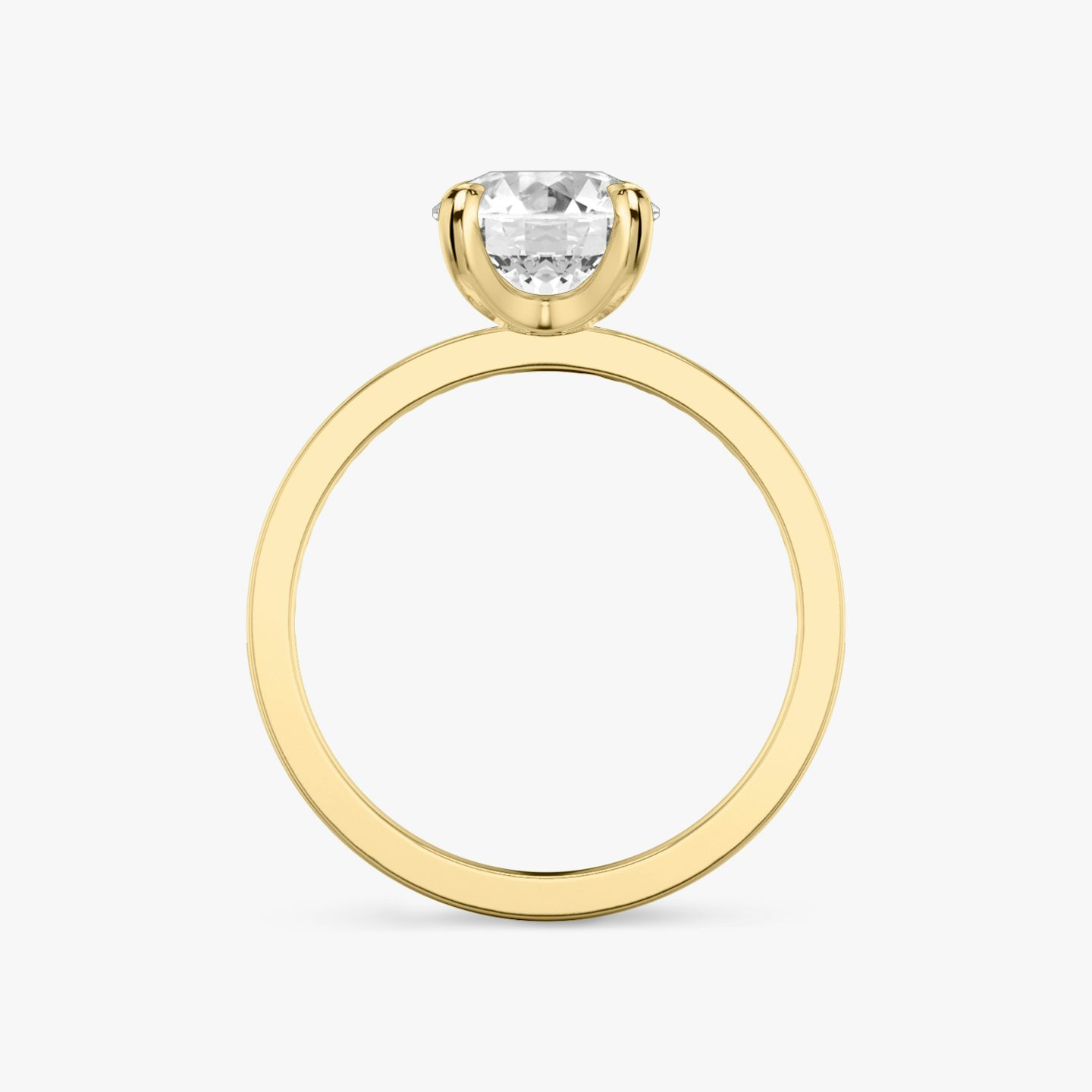 The Devotion | Round Brilliant | 18k | Yellow Gold | bandAccent: Pavé | bandStoneShape: Round Brilliant | bandStoneStyle: original | caratWeight: 1.0ct | diamondOrientation: vertical