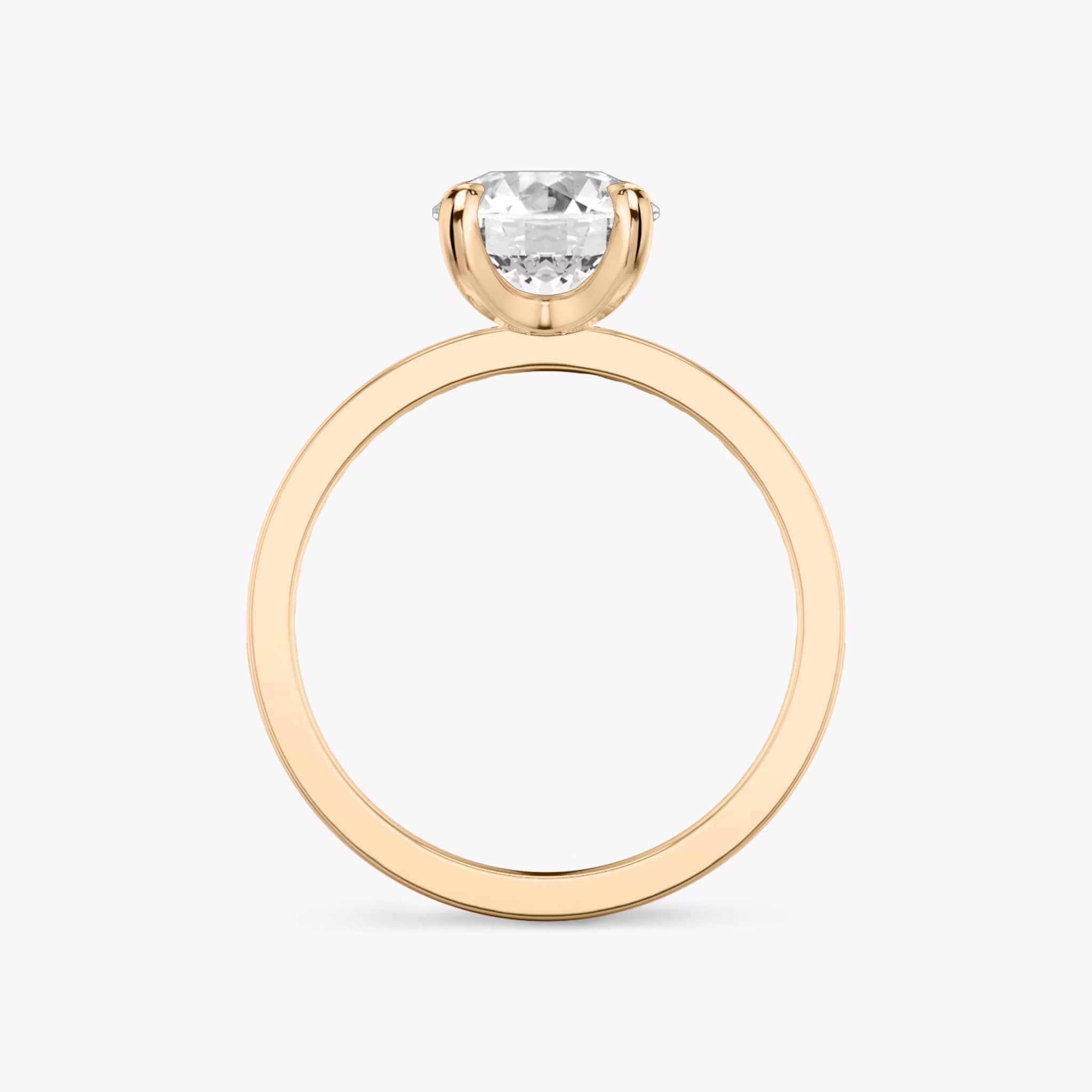 The Devotion | Round Brilliant | 14k | Rose Gold | bandAccent: Pavé | bandStoneShape: Round Brilliant | bandStoneStyle: original | caratWeight: other | diamondOrientation: vertical