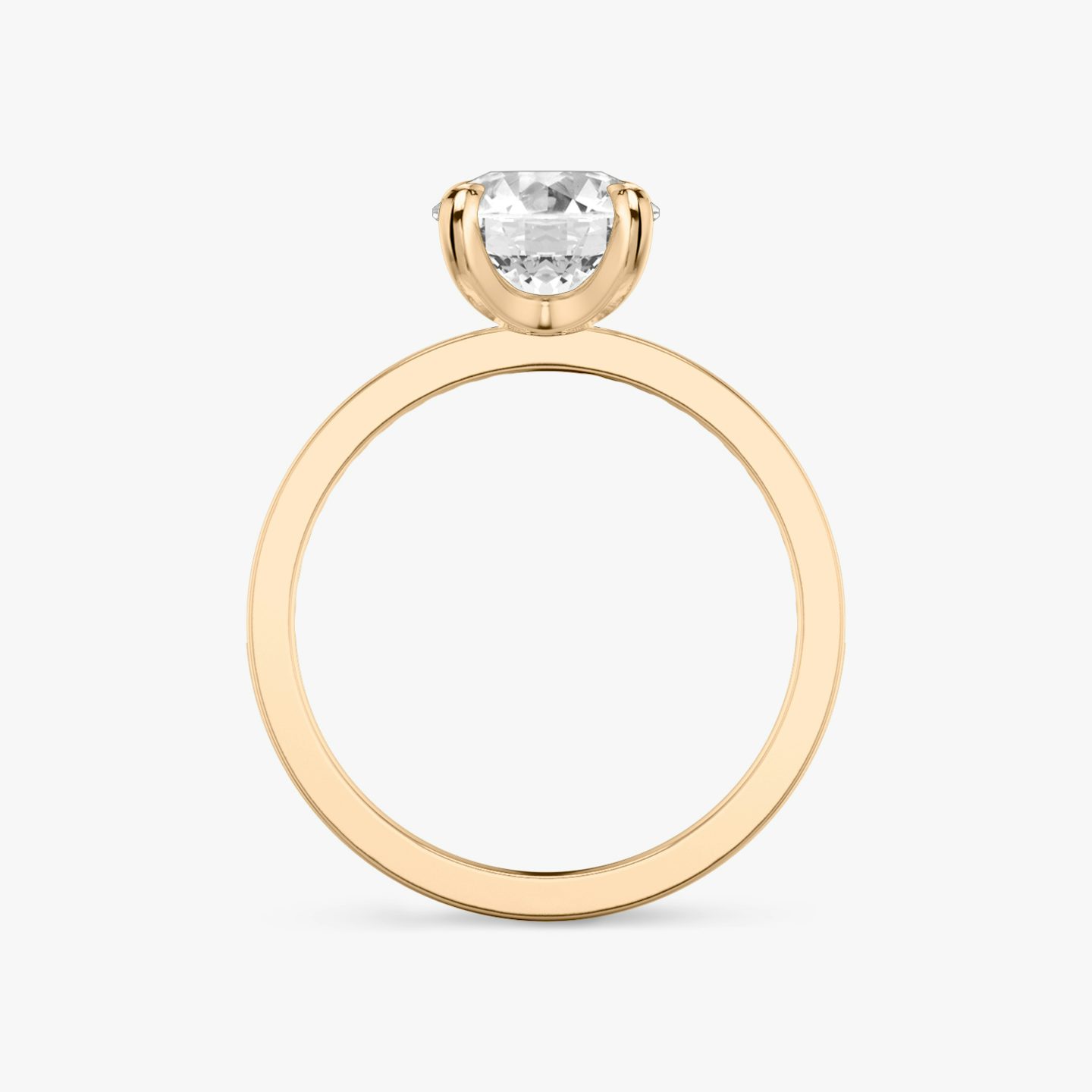 The Devotion | Round Brilliant | 14k | Rose Gold | bandAccent: Pavé | bandStoneShape: Round Brilliant | bandStoneStyle: original | caratWeight: 2.0ct | diamondOrientation: vertical