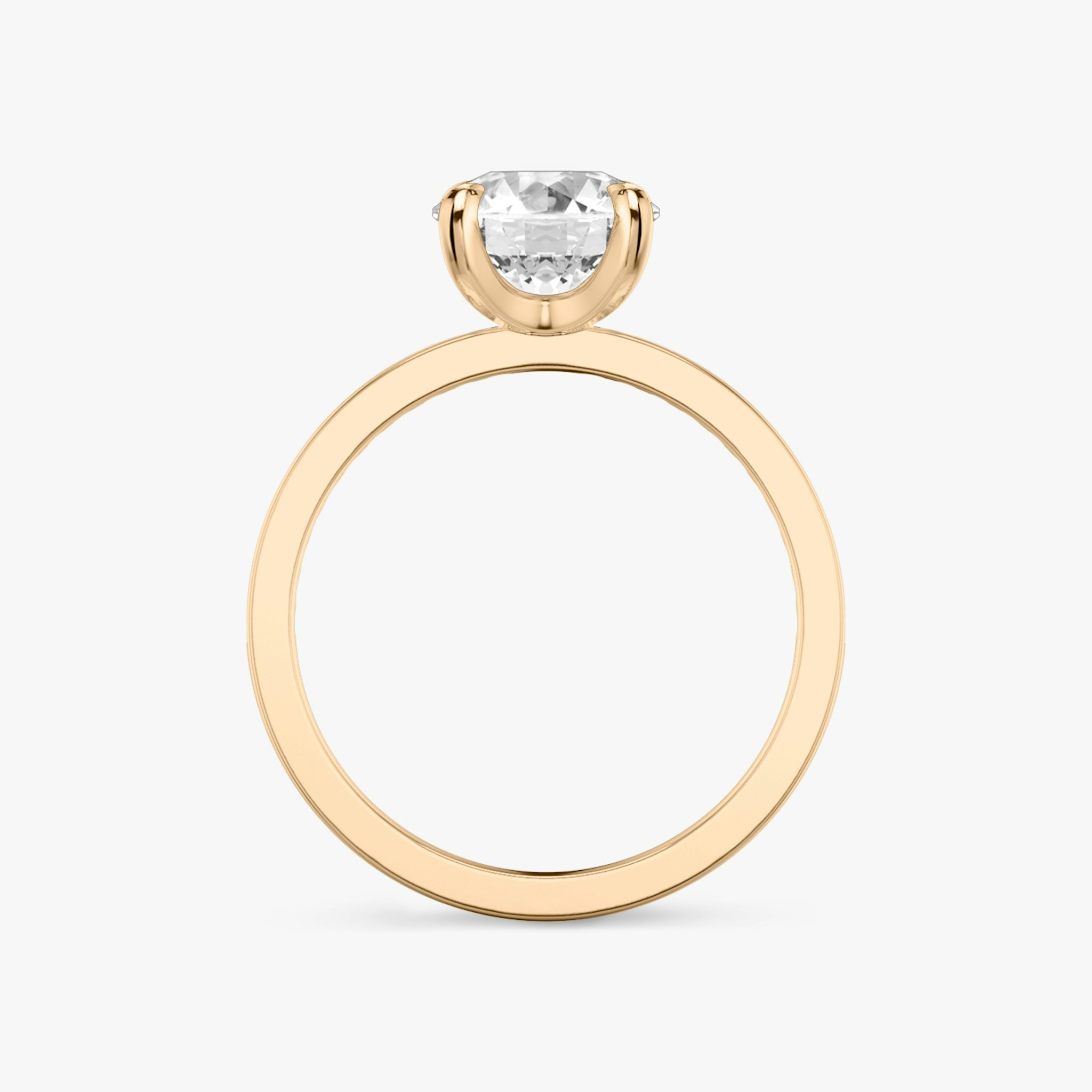 The Devotion | Round Brilliant | 14k | Rose Gold | bandAccent: Pavé | bandStoneShape: Round Brilliant | bandStoneStyle: original | caratWeight: other | diamondOrientation: vertical