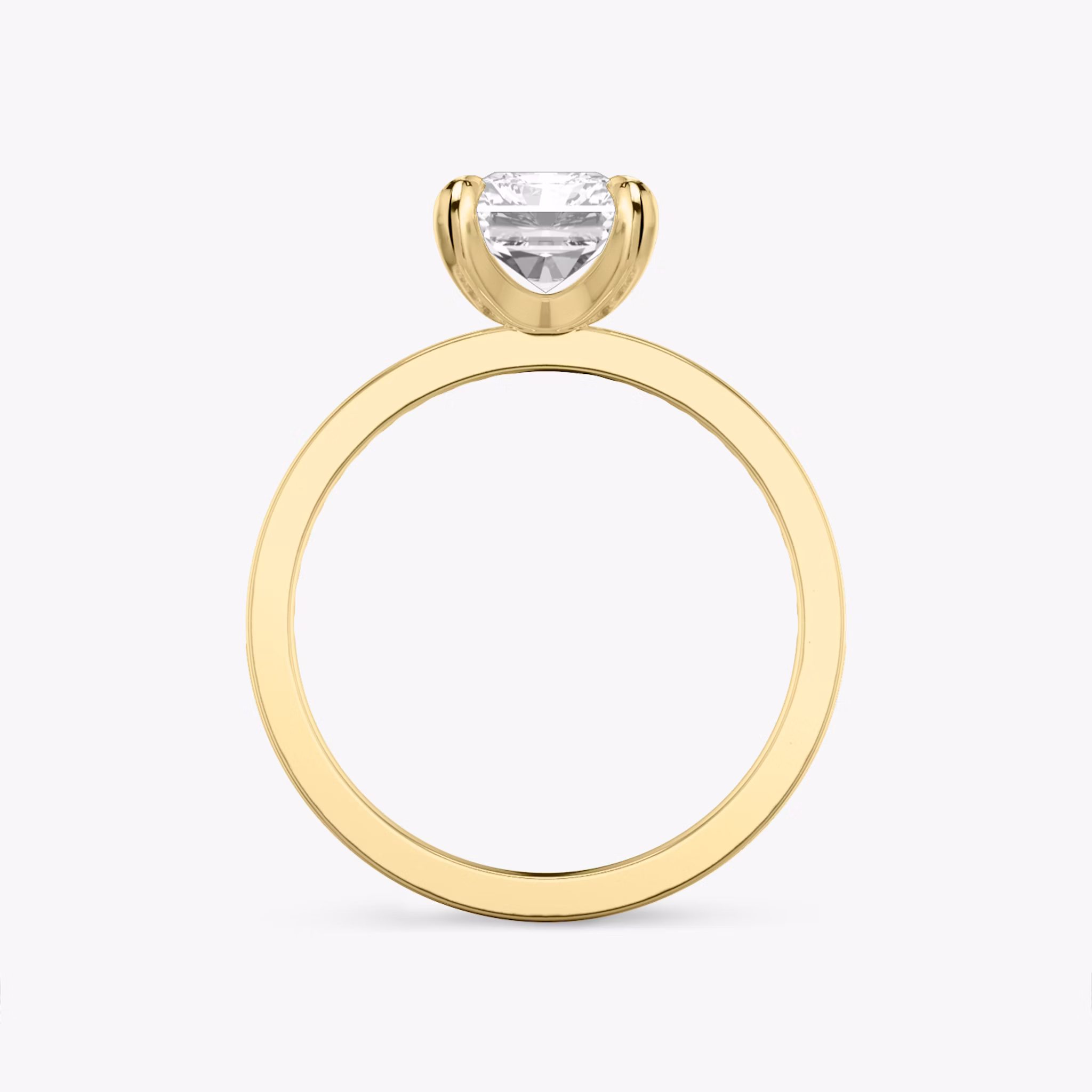 The Devotion | Radiant | 18k | Yellow Gold | bandAccent: Pavé | bandStoneShape: Round Brilliant | bandStoneStyle: original | diamondOrientation: vertical | caratWeight: other