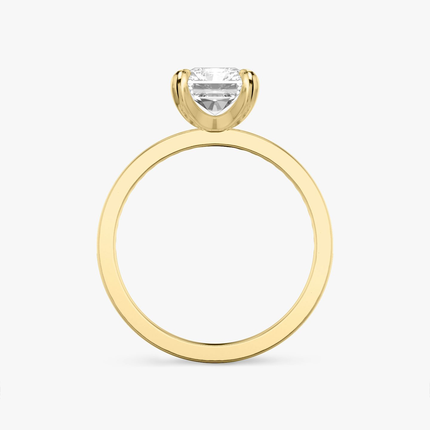 The Devotion | Radiant | 18k | Yellow Gold | bandAccent: Pavé | bandStoneShape: Round Brilliant | bandStoneStyle: original | diamondOrientation: vertical | caratWeight: other