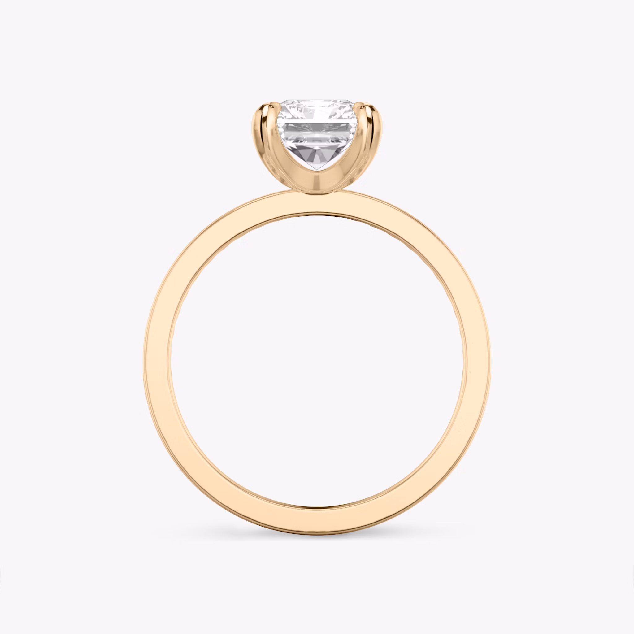 The Devotion | Radiant | 14k | Rose Gold | bandAccent: Pavé | bandStoneShape: Round Brilliant | bandStoneStyle: original | diamondOrientation: vertical | caratWeight: other