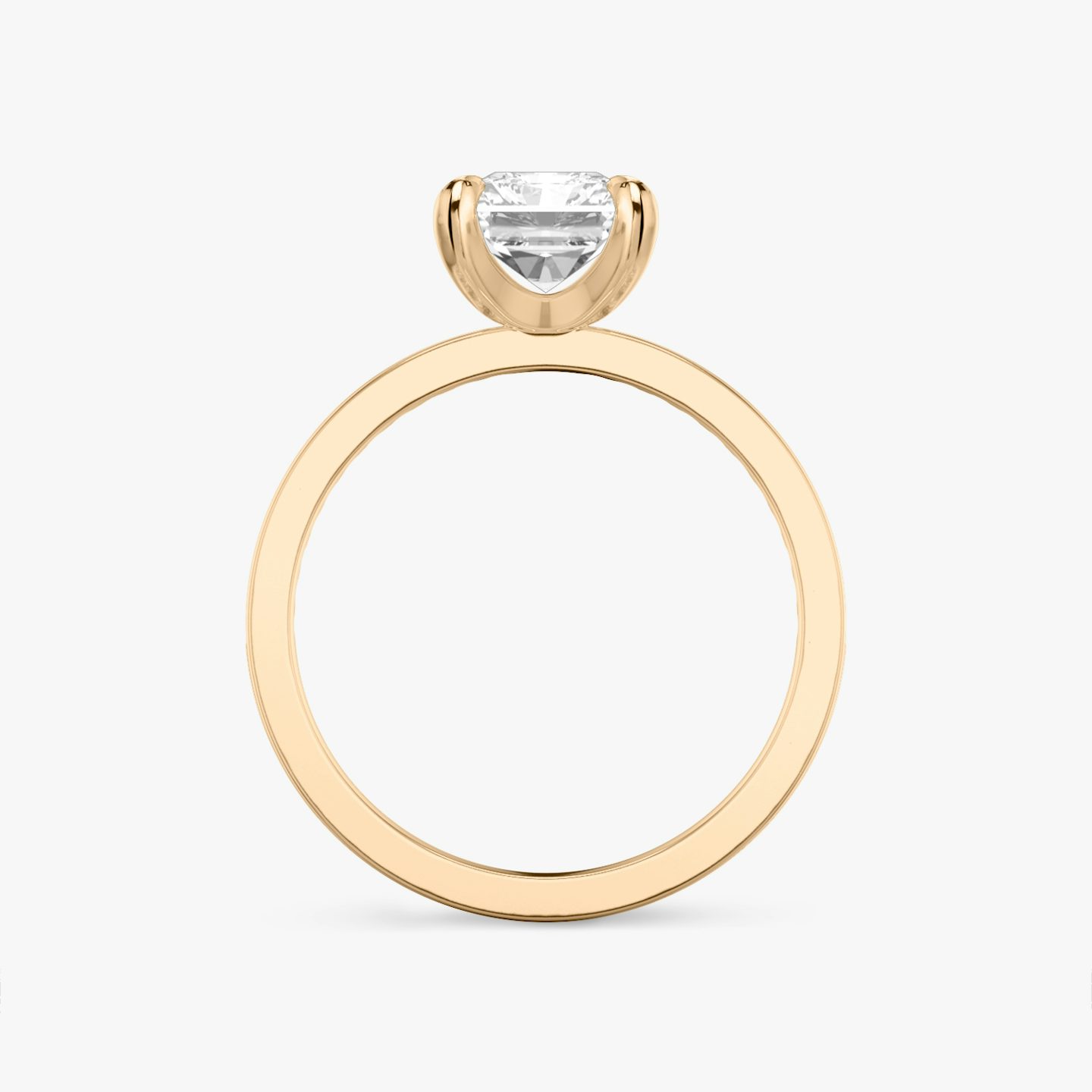 The Devotion | Radiant | 14k | Rose Gold | bandAccent: Pavé | bandStoneShape: Round Brilliant | bandStoneStyle: original | diamondOrientation: vertical | caratWeight: other