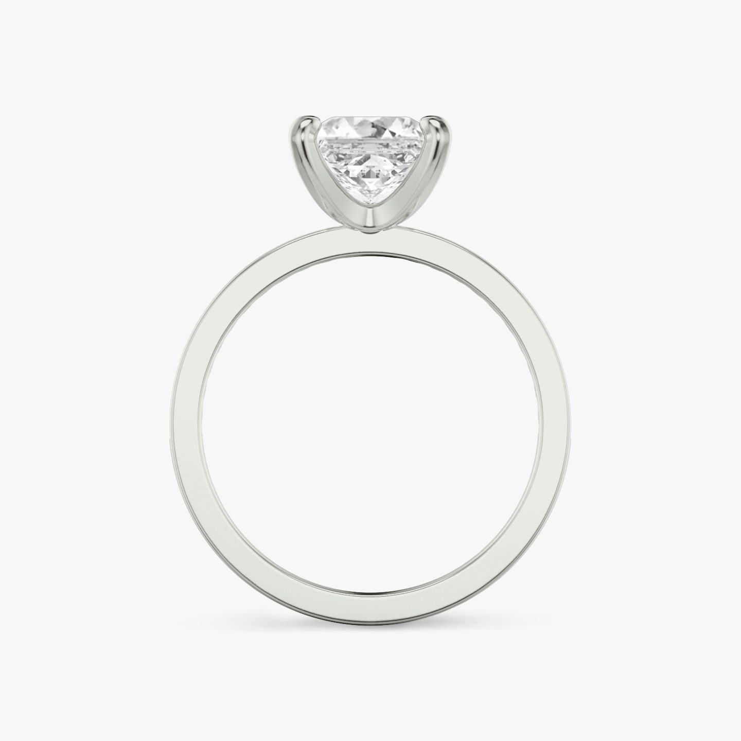 The Devotion | Princess | 18k | White Gold | bandAccent: Pavé | bandStoneShape: Round Brilliant | bandStoneStyle: original | diamondOrientation: vertical | caratWeight: other