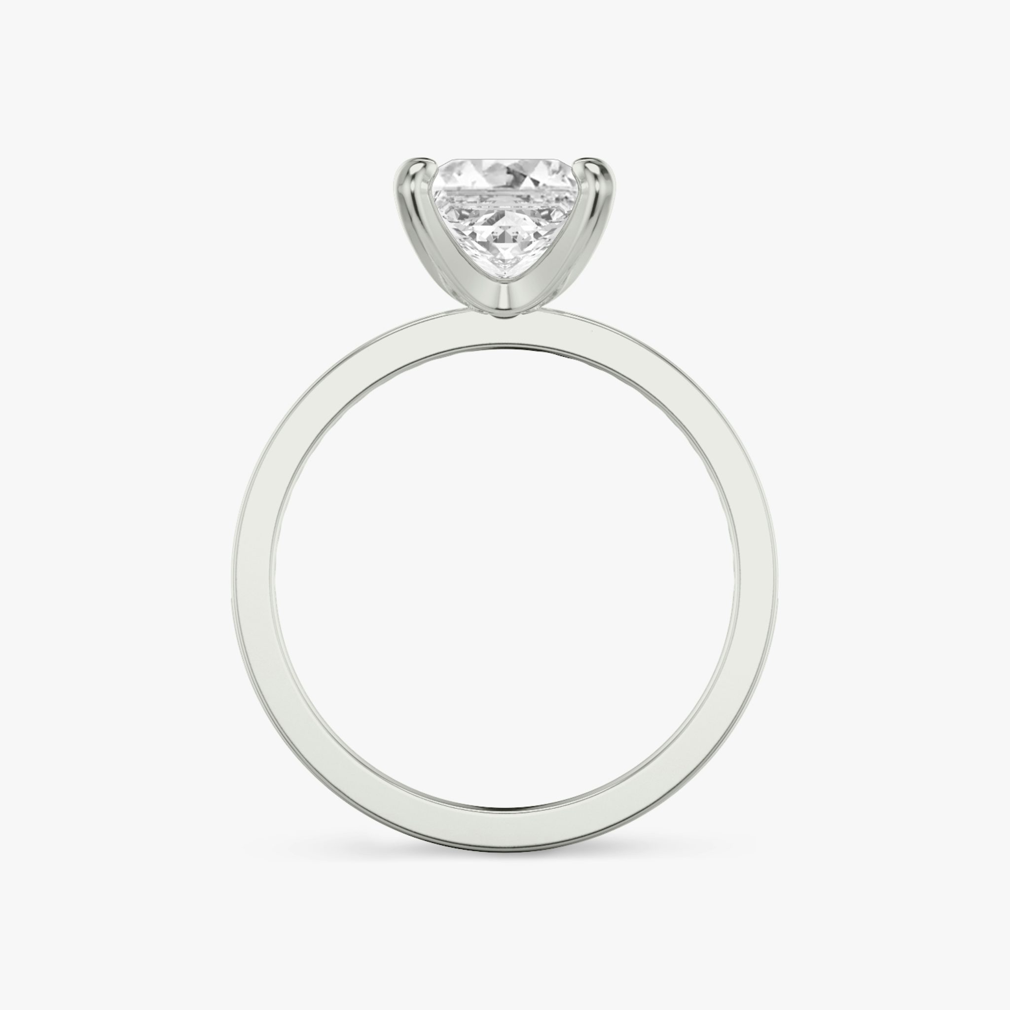 The Devotion | Princess | Platinum | bandAccent: Pavé | bandStoneShape: Round Brilliant | bandStoneStyle: original | diamondOrientation: vertical | caratWeight: other