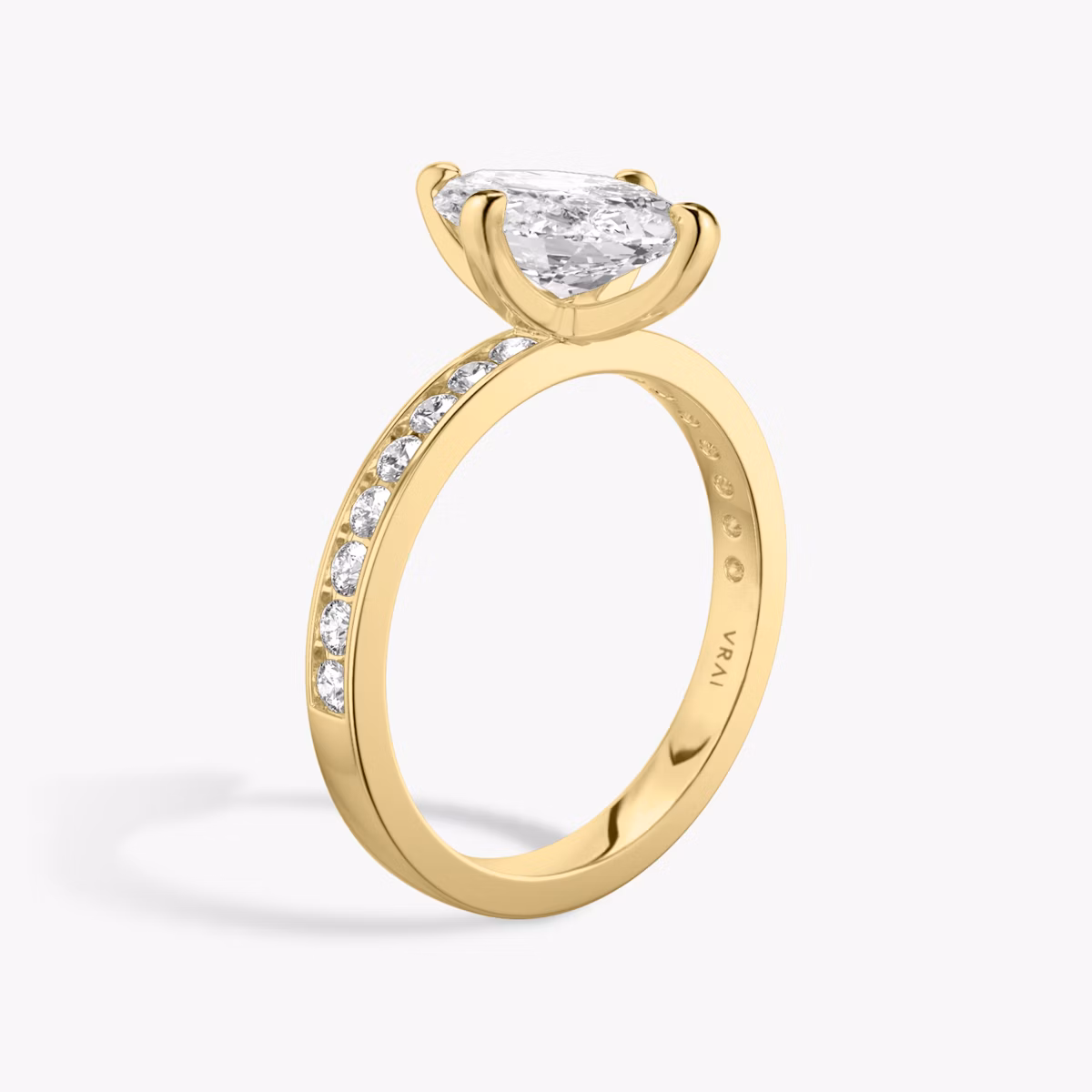 The Devotion | Marquise | 18k | Yellow Gold | bandAccent: Pavé | bandStoneShape: Round Brilliant | bandStoneStyle: large | diamondOrientation: vertical | caratWeight: other