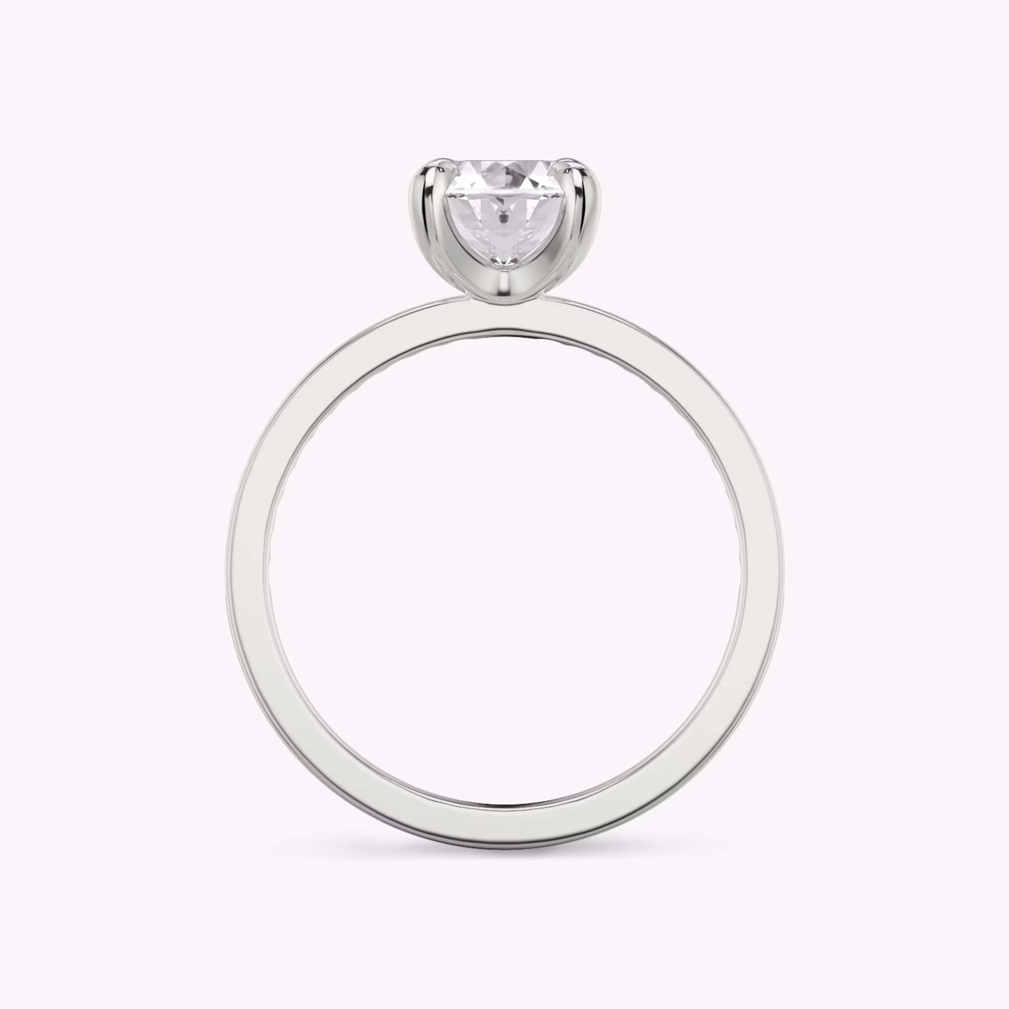 The Devotion | Oval | Platinum | bandAccent: Pavé | bandStoneShape: Round Brilliant | bandStoneStyle: original | diamondOrientation: vertical | caratWeight: other