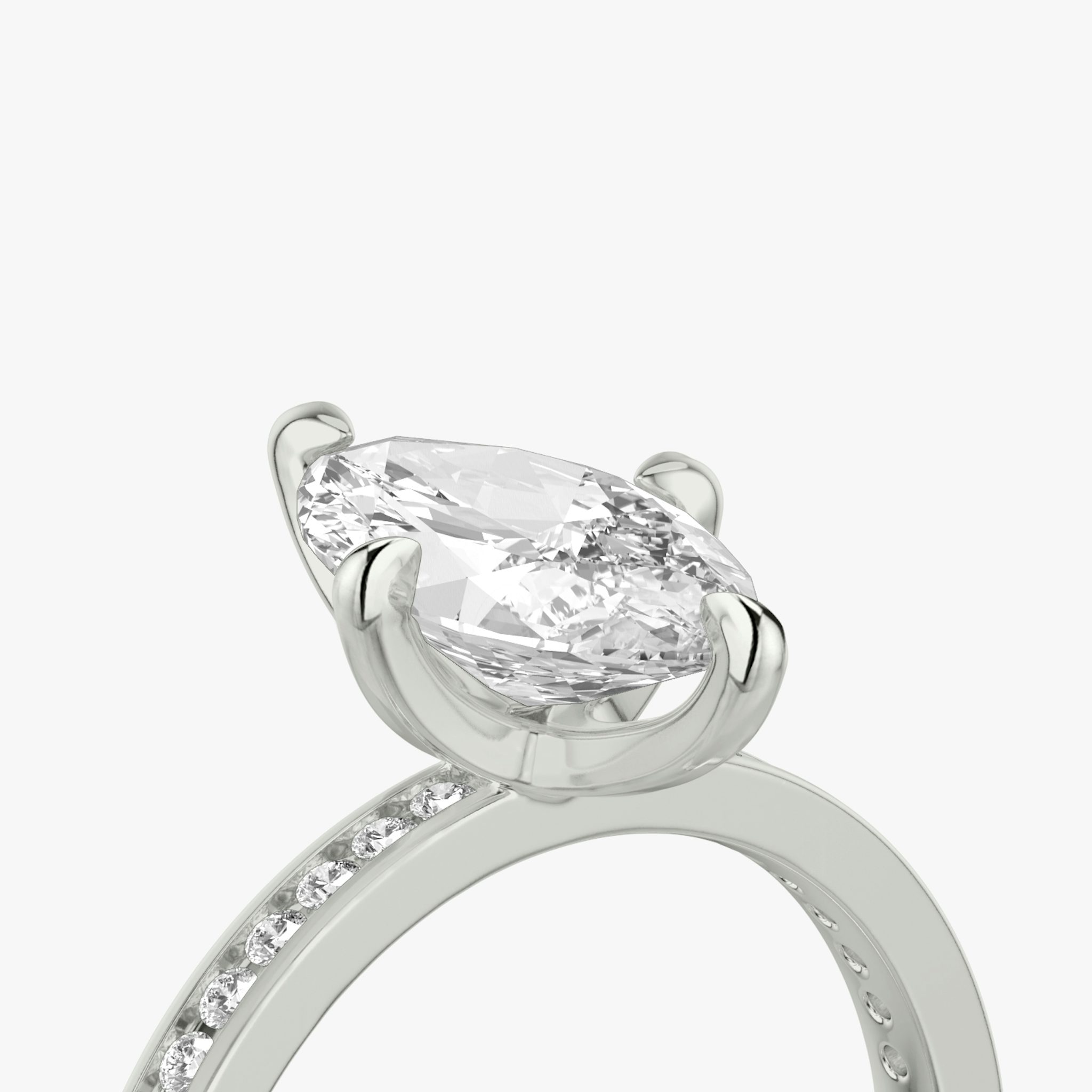The Devotion | Marquise | Platinum | bandAccent: Pavé | bandStoneShape: Round Brilliant | bandStoneStyle: original | diamondOrientation: vertical | caratWeight: other