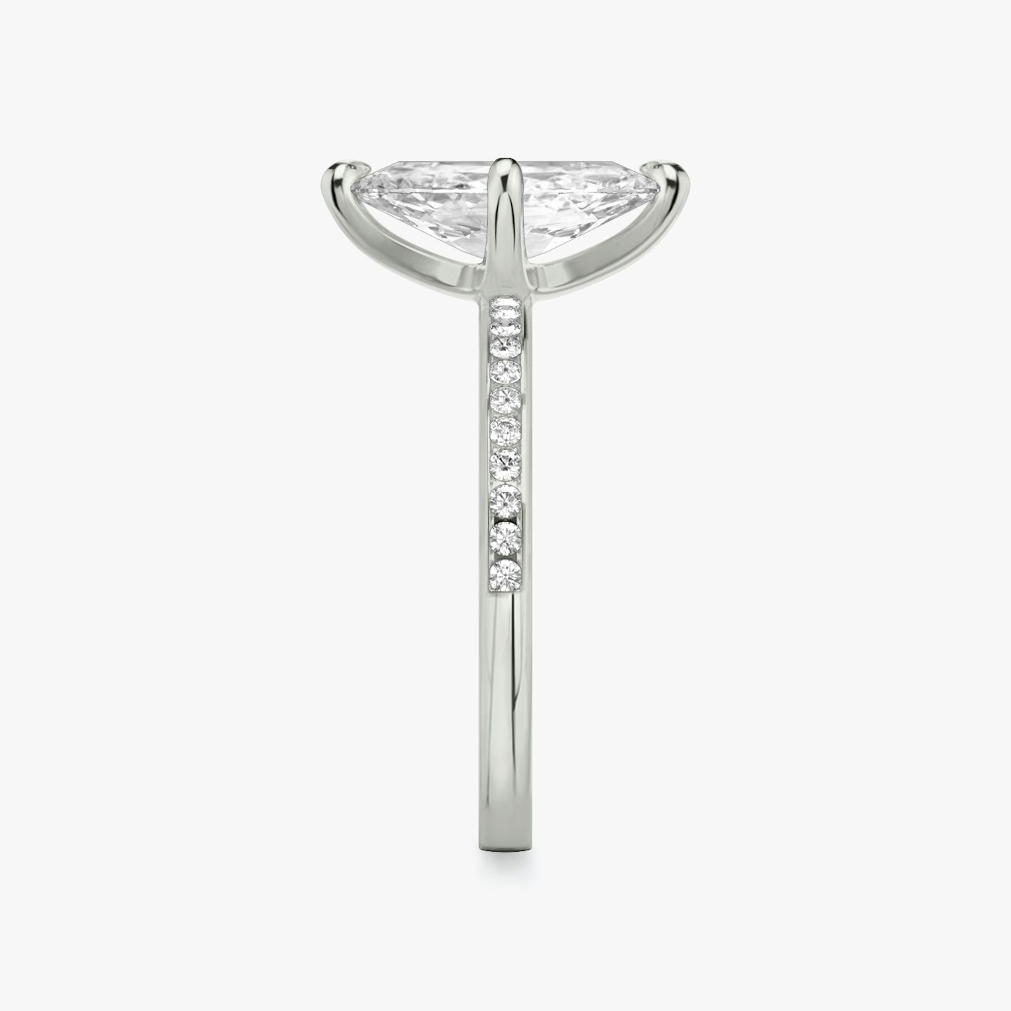 The Devotion | Marquise | Platinum | bandAccent: Pavé | bandStoneShape: Round Brilliant | bandStoneStyle: original | diamondOrientation: vertical | caratWeight: other