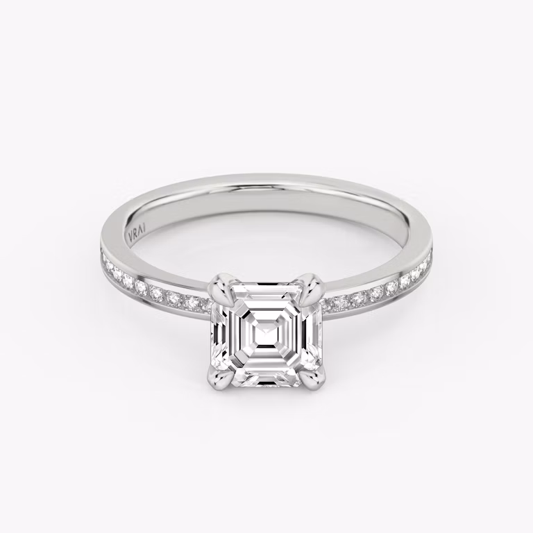 Devotion Asscher Platinum Ring