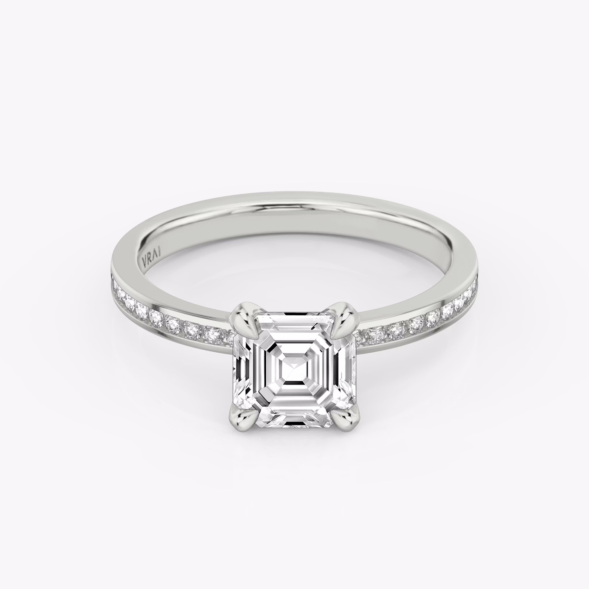 Devotion Asscher Platinum Ring