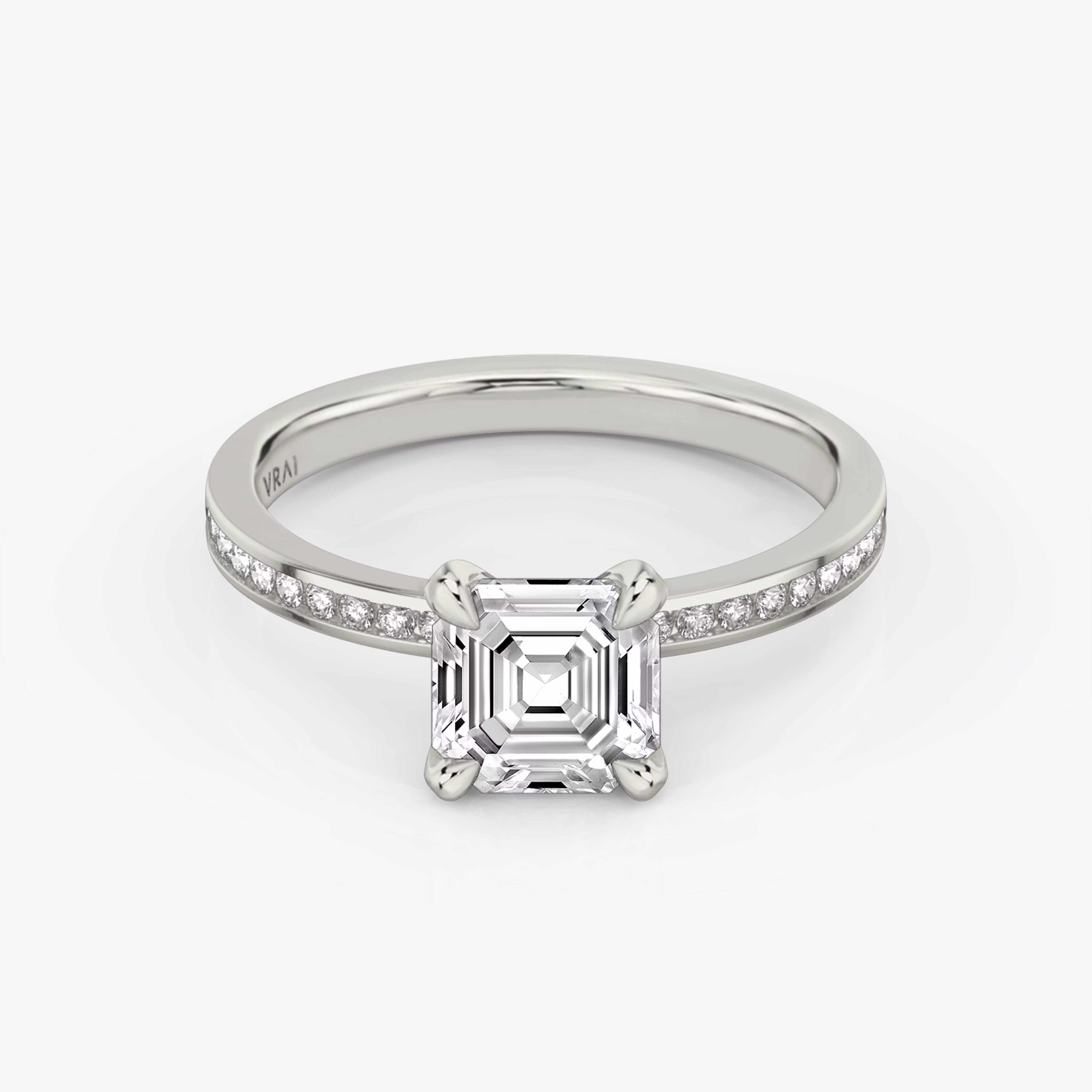 Devotion Asscher Platinum Ring