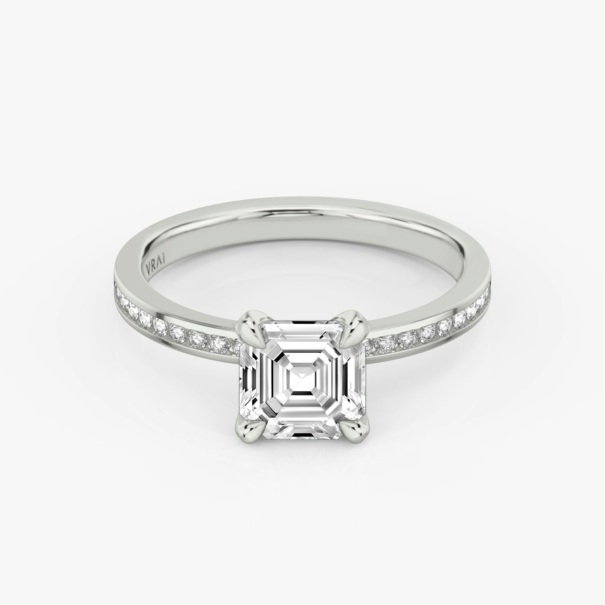 Devotion Asscher Platinum Ring