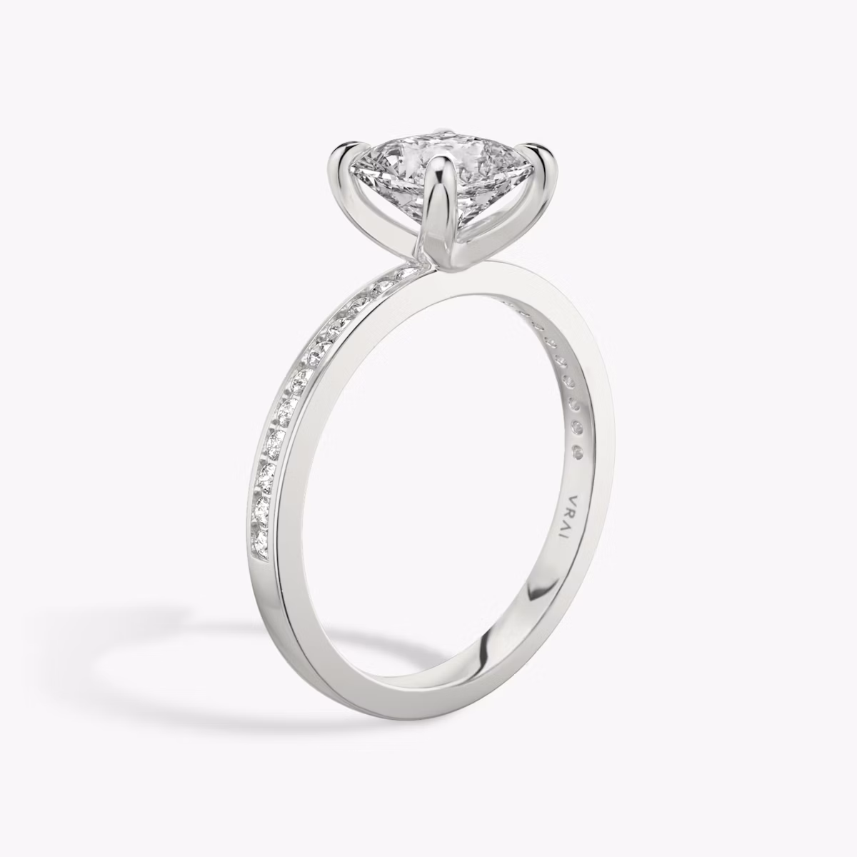 The Devotion | Asscher | Platinum | bandAccent: Pavé | bandStoneShape: Round Brilliant | bandStoneStyle: original | diamondOrientation: vertical | caratWeight: other