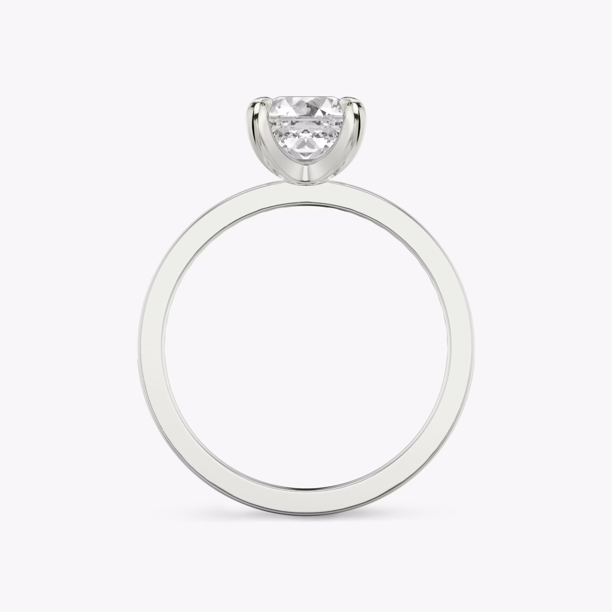 The Devotion | Asscher | 18k | White Gold | bandAccent: Pavé | bandStoneShape: Round Brilliant | bandStoneStyle: original | diamondOrientation: vertical | caratWeight: other