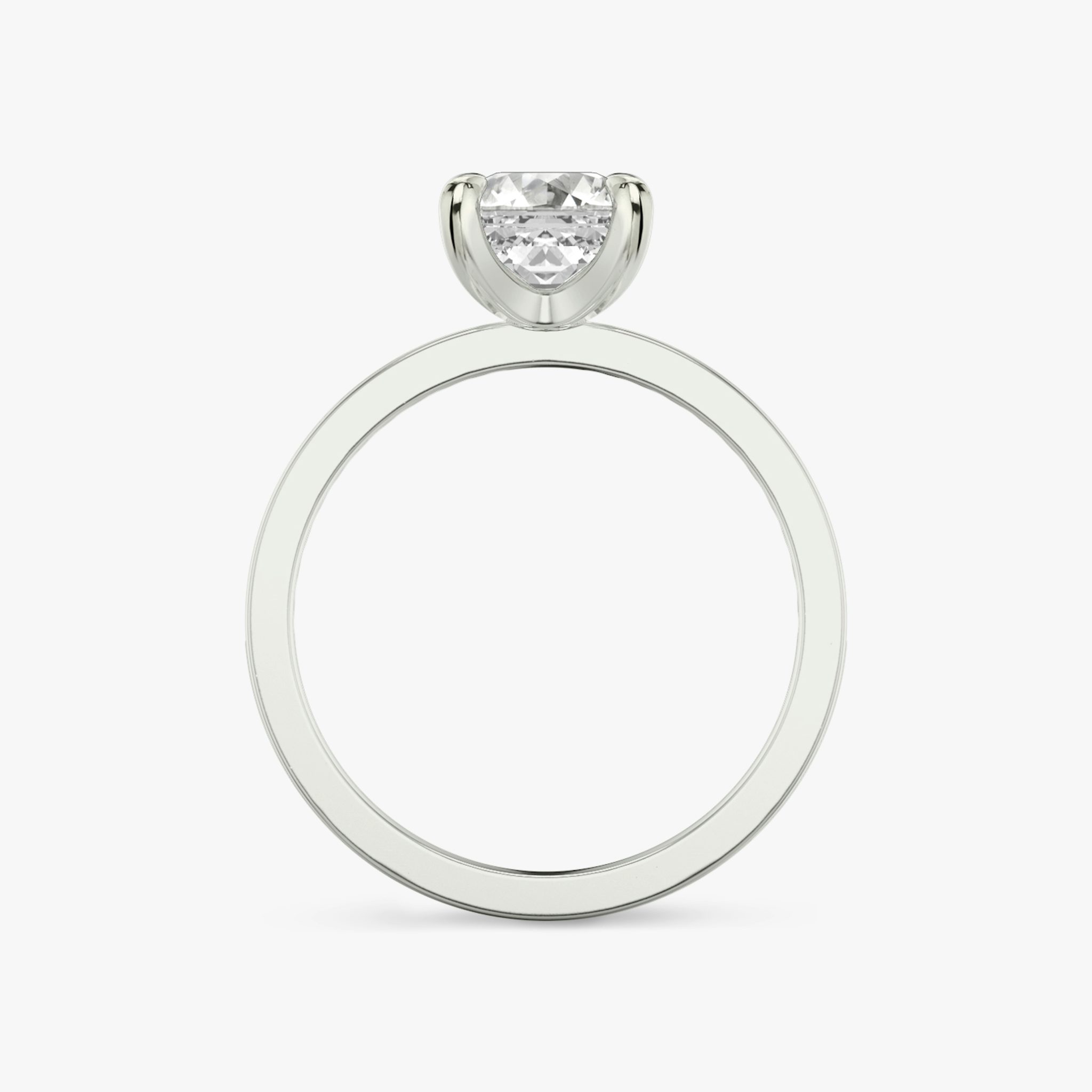 The Devotion | Asscher | 18k | White Gold | bandAccent: Pavé | bandStoneShape: Round Brilliant | bandStoneStyle: original | diamondOrientation: vertical | caratWeight: other
