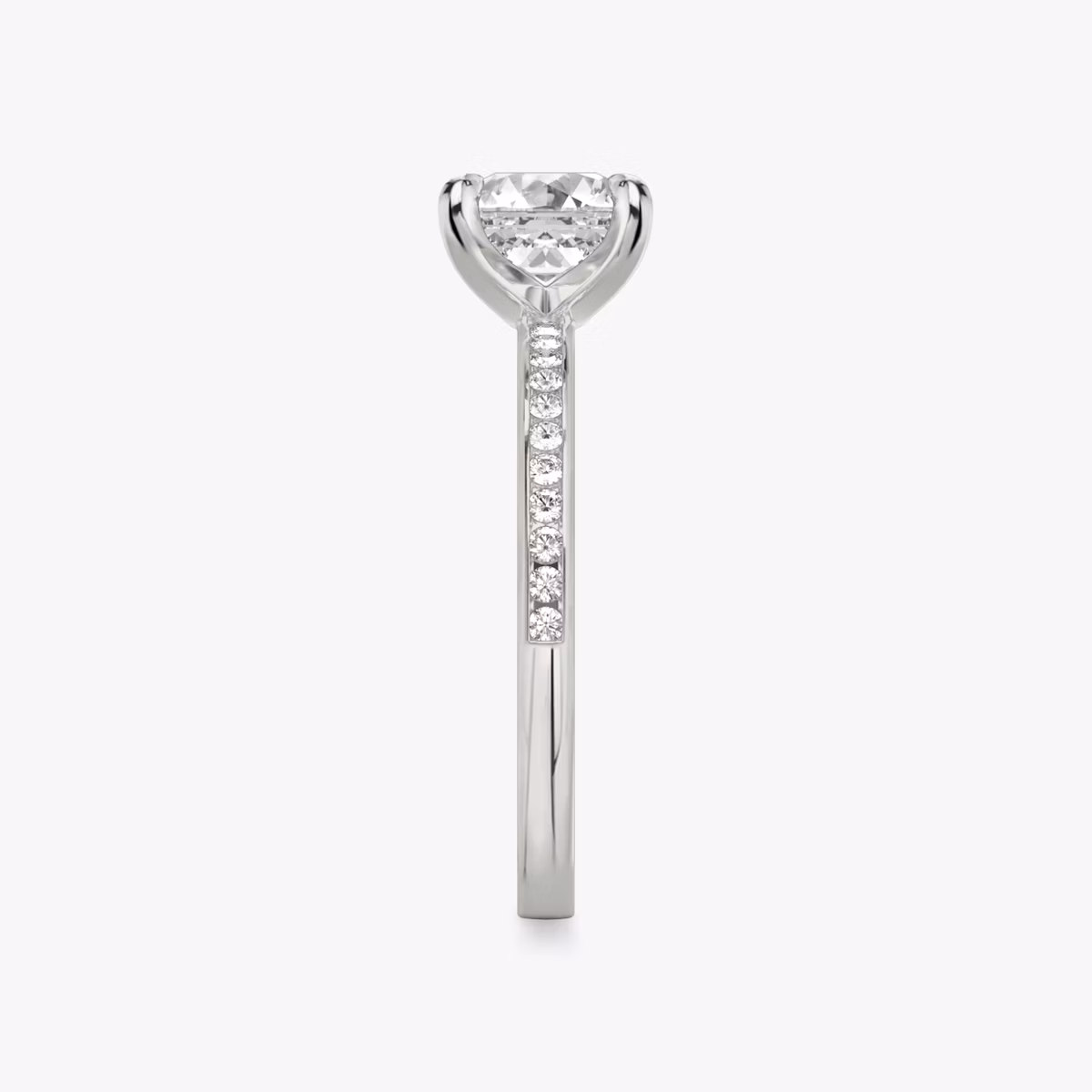 The Devotion | Asscher | Platinum | bandAccent: Pavé | bandStoneShape: Round Brilliant | bandStoneStyle: original | diamondOrientation: vertical | caratWeight: other