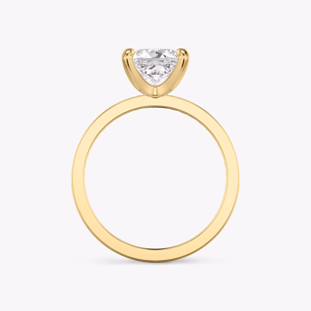 The Devotion | Princess | 18k | Yellow Gold | bandAccent: Pavé | bandStoneShape: Round Brilliant | bandStoneStyle: original | diamondOrientation: vertical | caratWeight: other