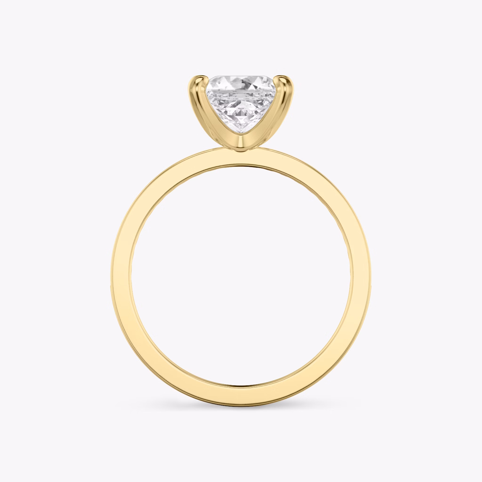 The Devotion | Princess | 18k | Yellow Gold | bandAccent: Pavé | bandStoneShape: Round Brilliant | bandStoneStyle: original | diamondOrientation: vertical | caratWeight: other
