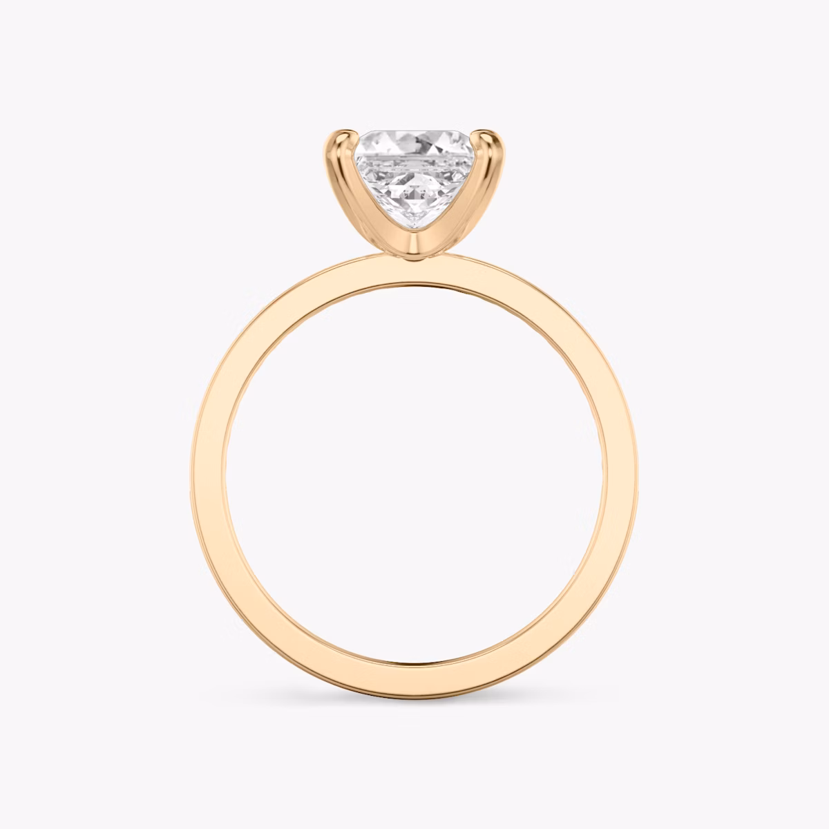 The Devotion | Princess | 14k | Rose Gold | bandAccent: Pavé | bandStoneShape: Round Brilliant | bandStoneStyle: original | diamondOrientation: vertical | caratWeight: other